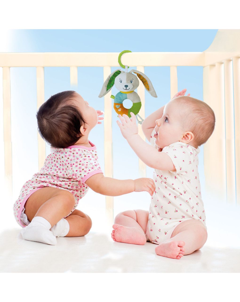 Baby clementoni for you βρεφική κουδουνίστρα μαλακό λαγουδάκι 0m+ 1000-17787 - BABY CLEMENTONI