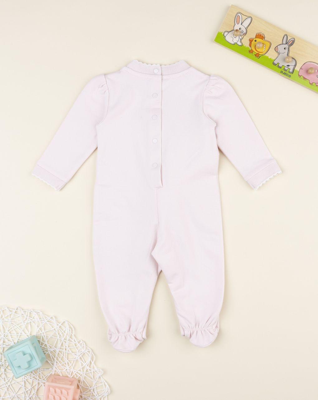 βρεφικό φορμάκι ροζ με λαγουδάκι για κορίτσι - Prénatal