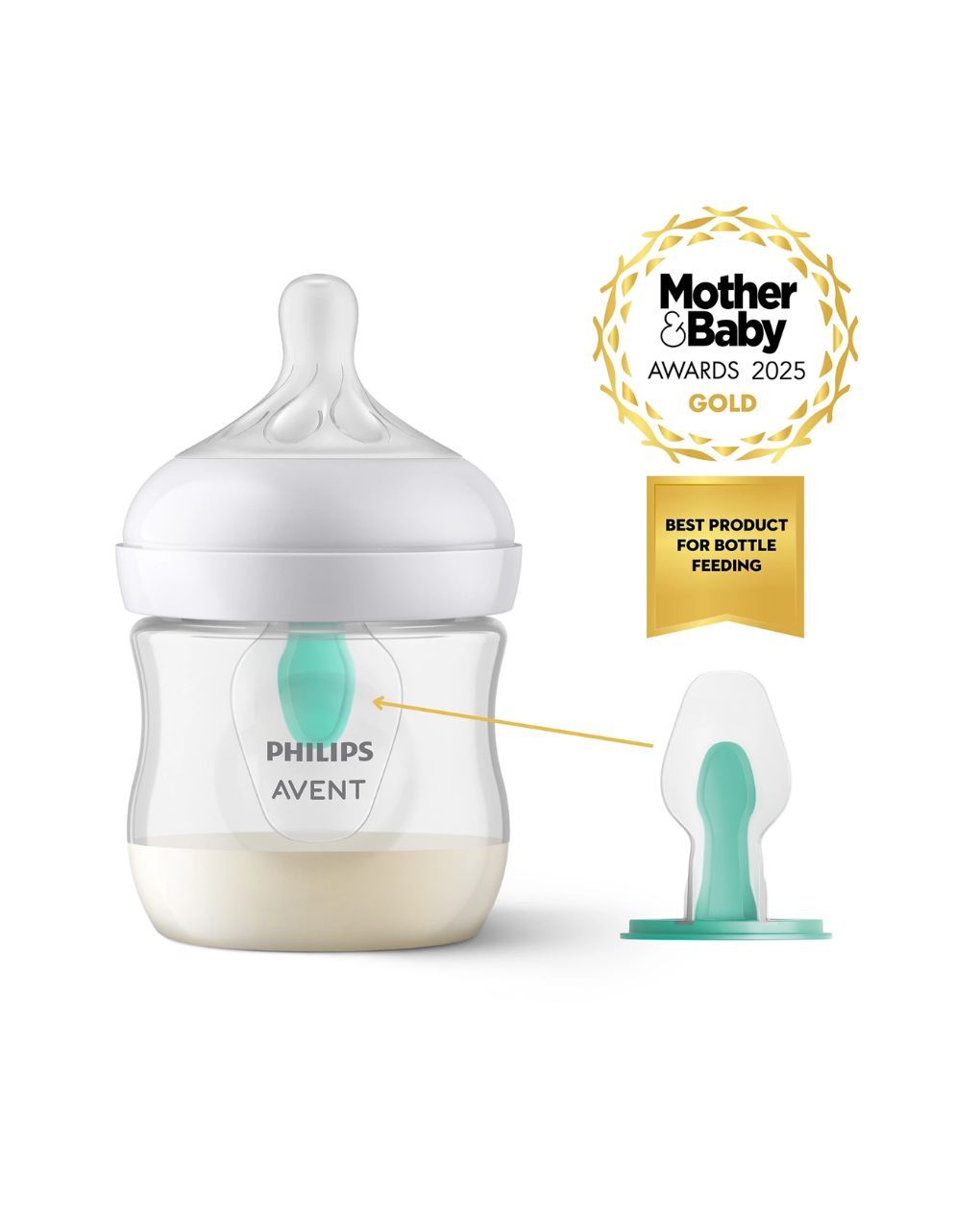 Philips avent πλαστικό μπιμπερό natural response με airfree vent 125ml 0m+ scy670/01