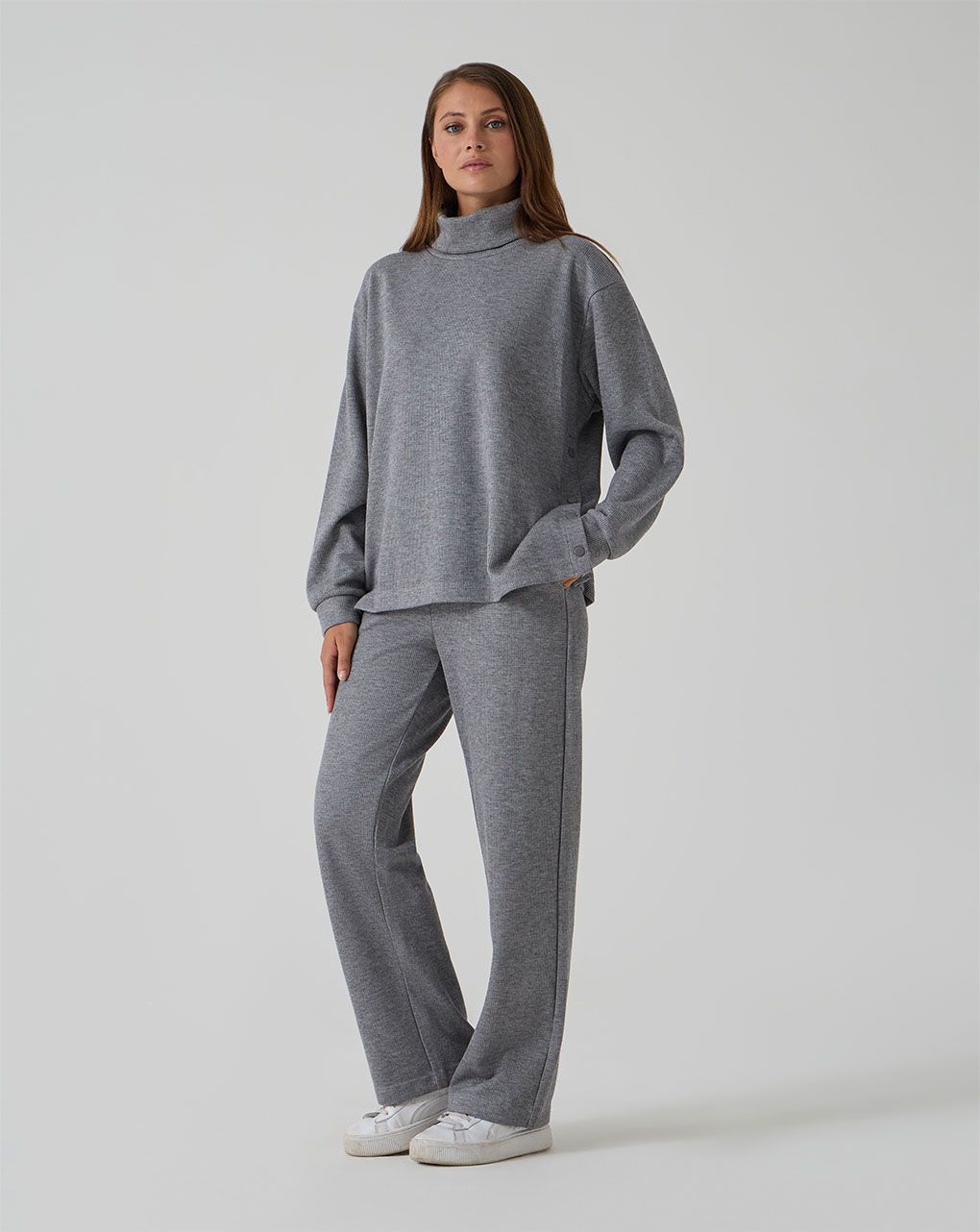 γυναικείο πουλόβερ εγκυμοσύνης/θηλασμού γκρι