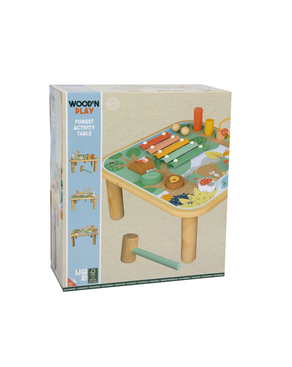 Wood ’n play ξύλινο τραπεζάκι δραστηριοτήτων “δάσος” - 