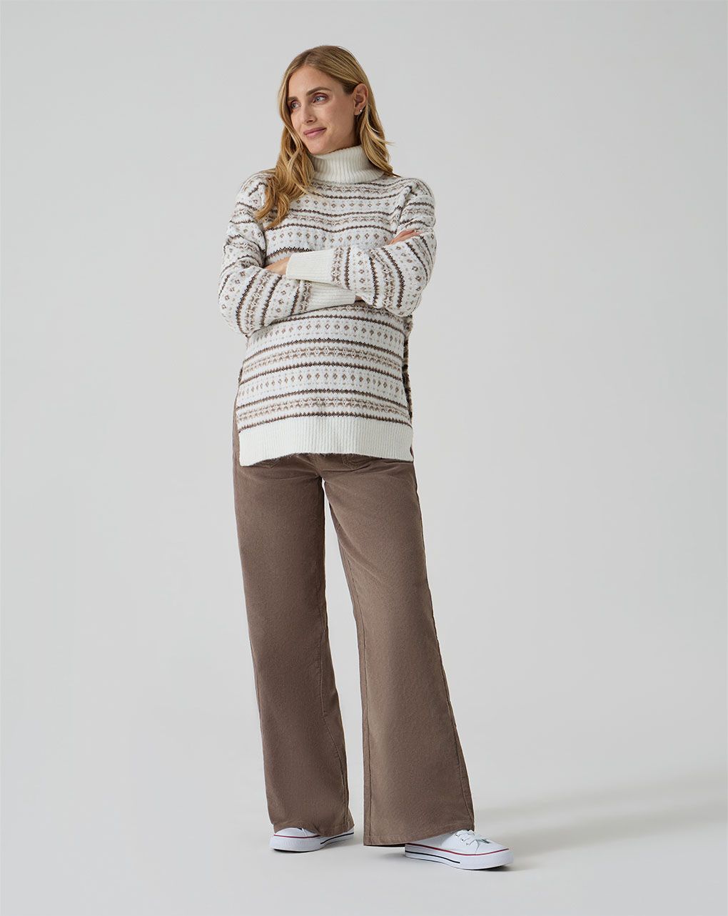 γυναικείο παντελόνι εγκυμοσύνης βελουτέ καφέ