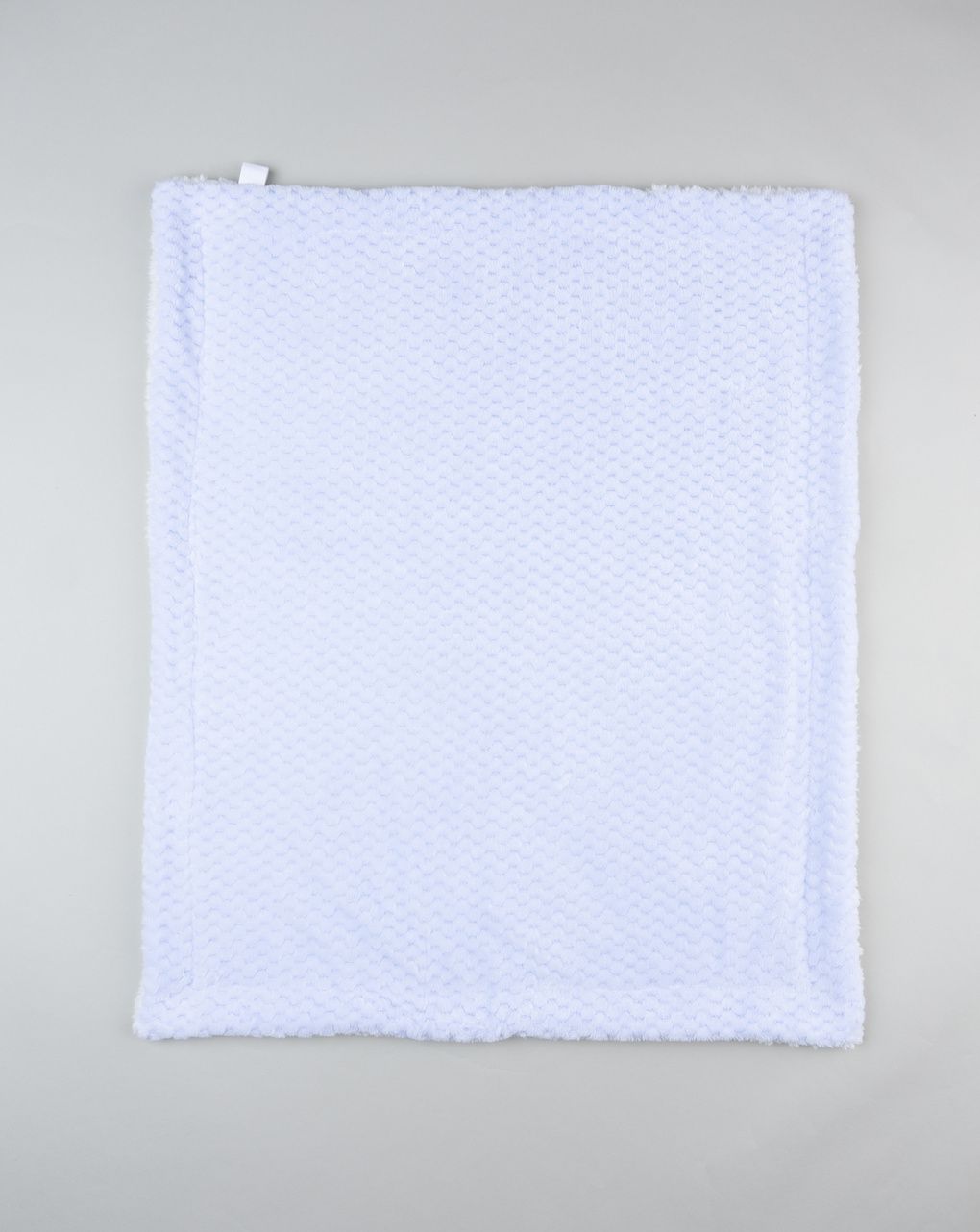 βρεφική σενίλ κουβέρτα γαλάζια με γουνάκι για αγόρι