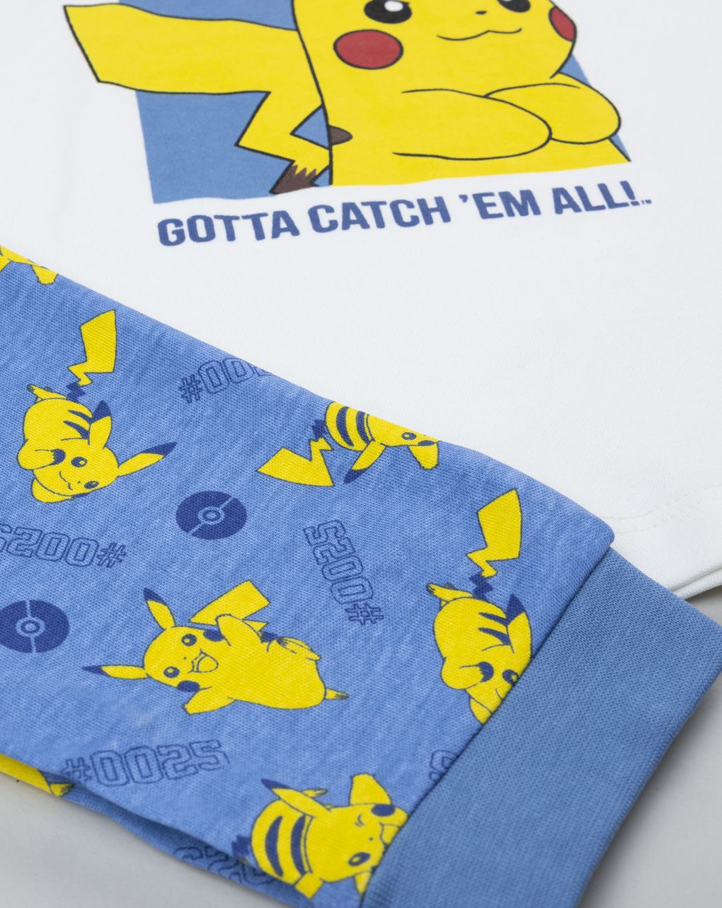 παιδική πιτζάμα λευκή/μπλε pokémon για αγόρι - Prénatal