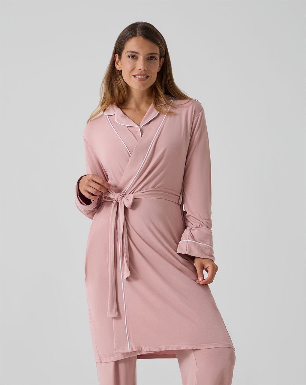 γυναικεία ρόμπα εγκυμοσύνης/θηλασμού ροζ - Prénatal