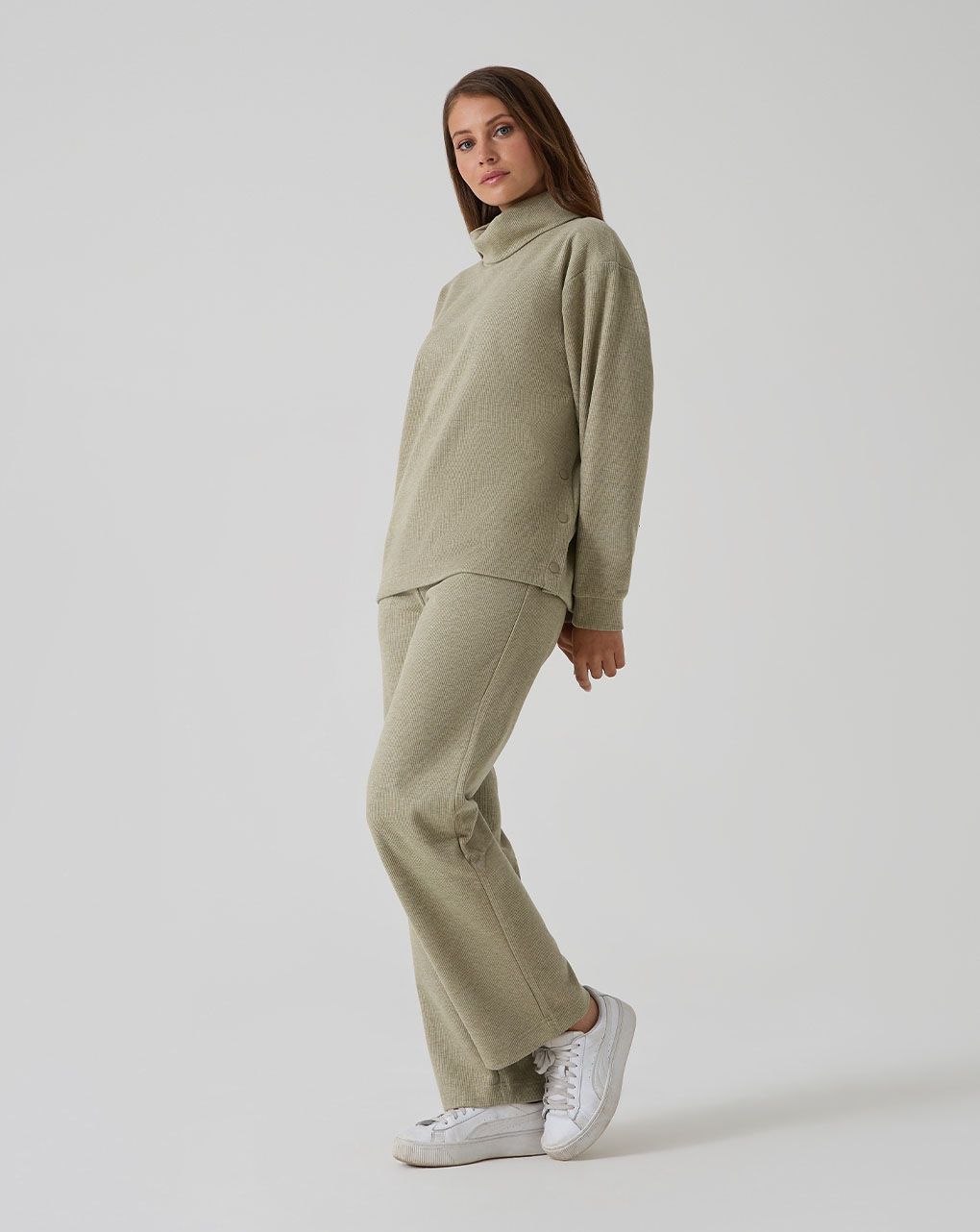 γυναικείο πουλόβερ εγκυμοσύνης/θηλασμού λαδί