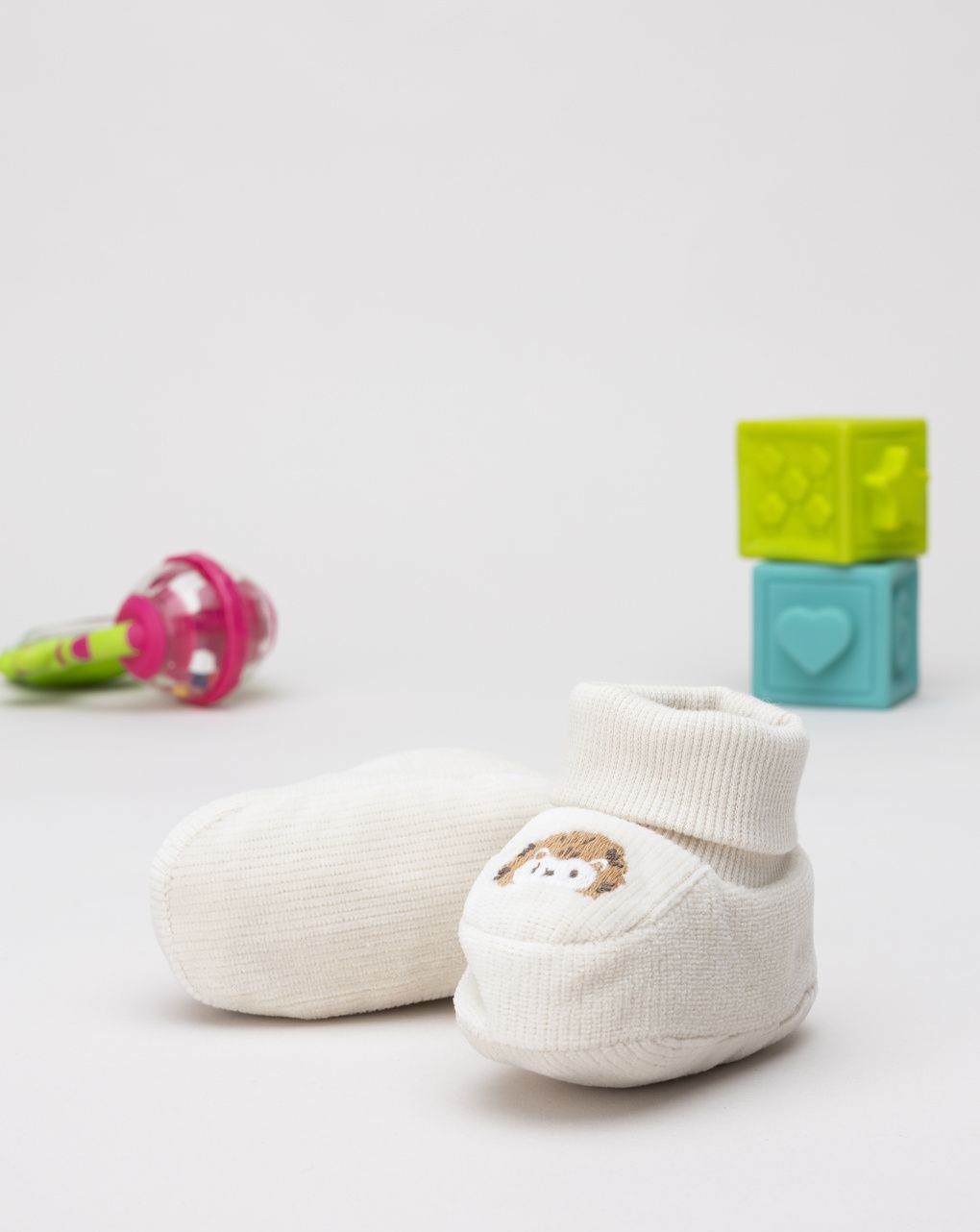 βρεφικά παπούτσια αγκαλιάς κρεμ με σκαντζόχοιρο για αγόρι - Prénatal