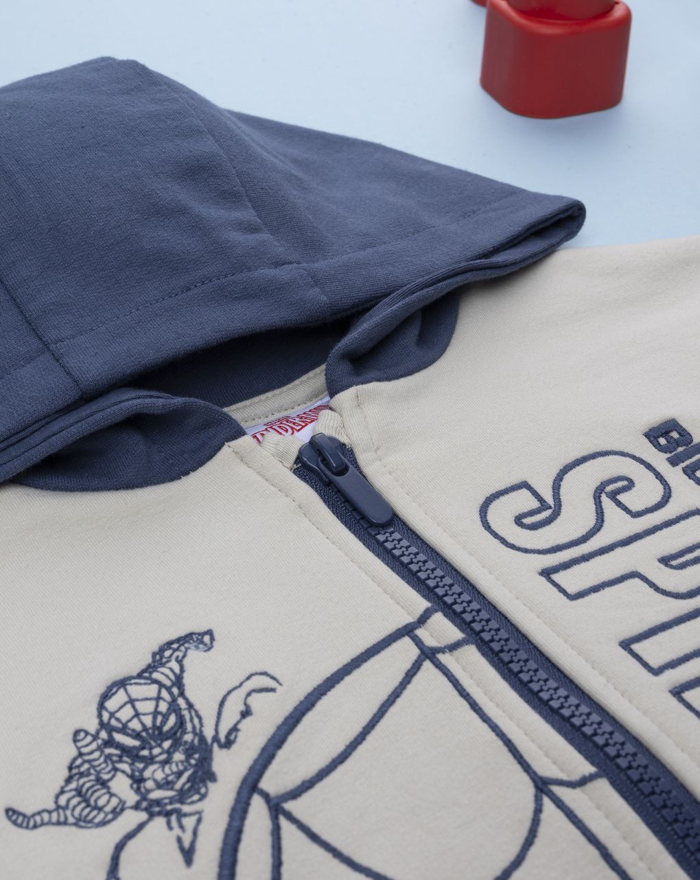 παιδική ζακέτα φούτερ μπεζ spiderman για αγόρι - Prénatal