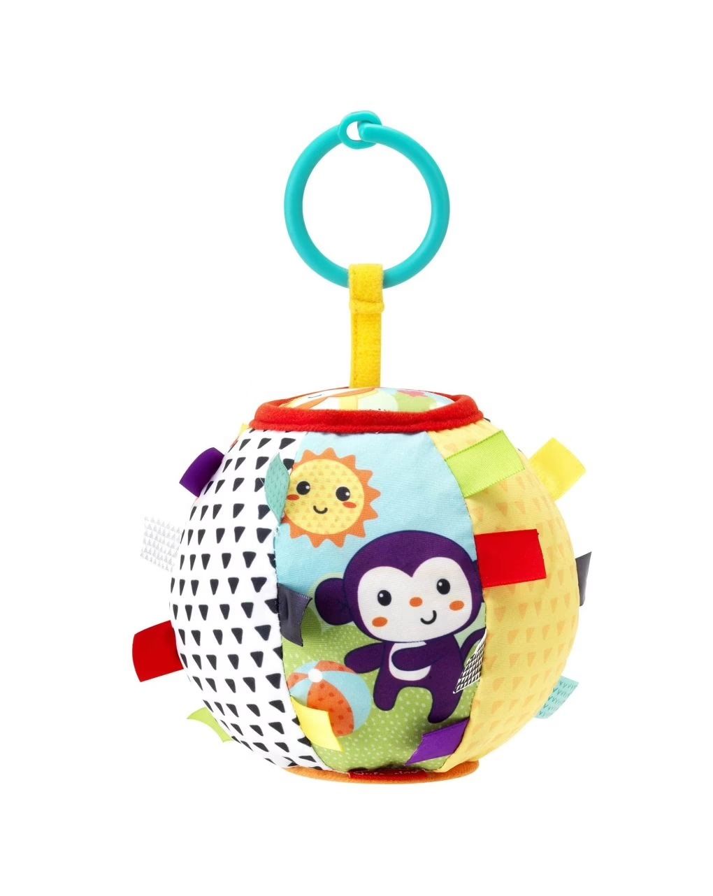 Infantino κρεμαστή μπάλα sensory ribbon & chime ball b-315109-00 - INFANTINO