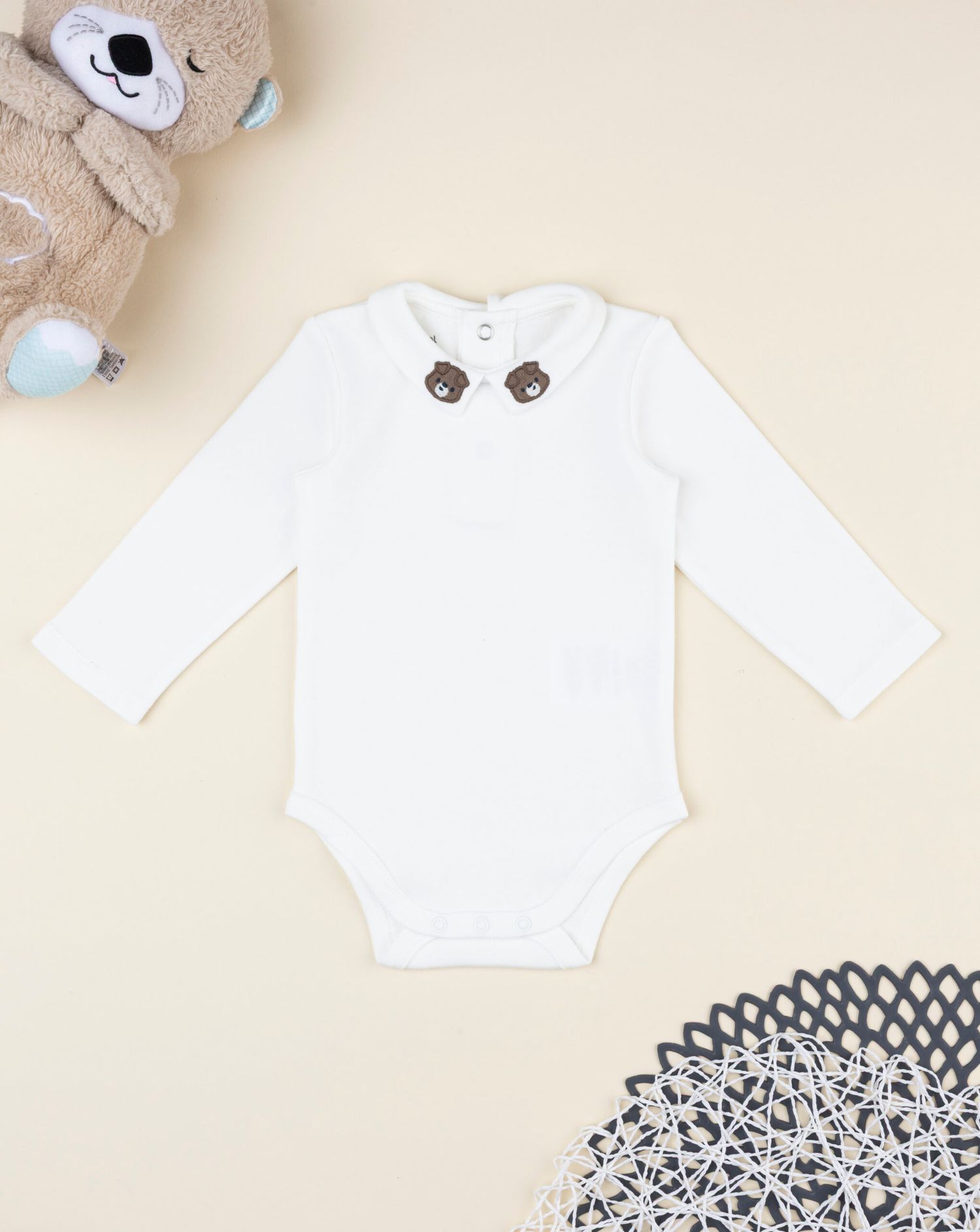βρεφικό κορμάκι λευκό cute puppies για αγόρι
