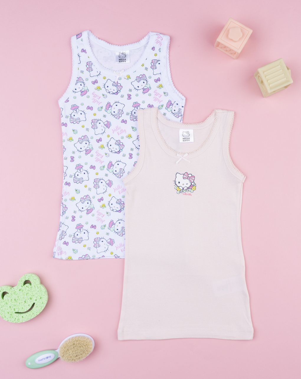 παιδικά φανελάκια πακέτο x2 hello kitty για κορίτσι