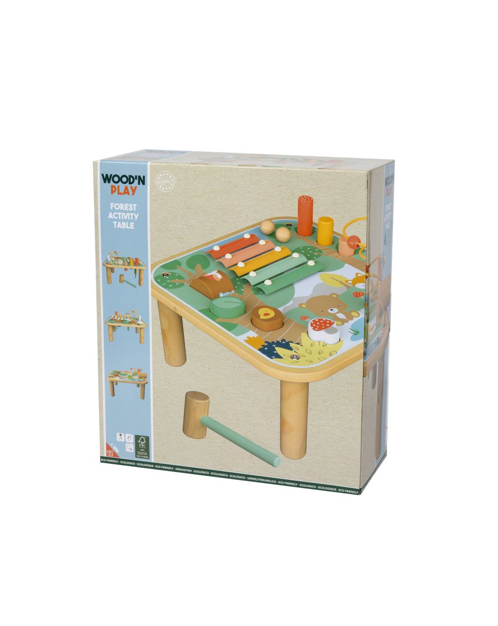 Wood ’n play ξύλινο τραπεζάκι δραστηριοτήτων “δάσος” - 