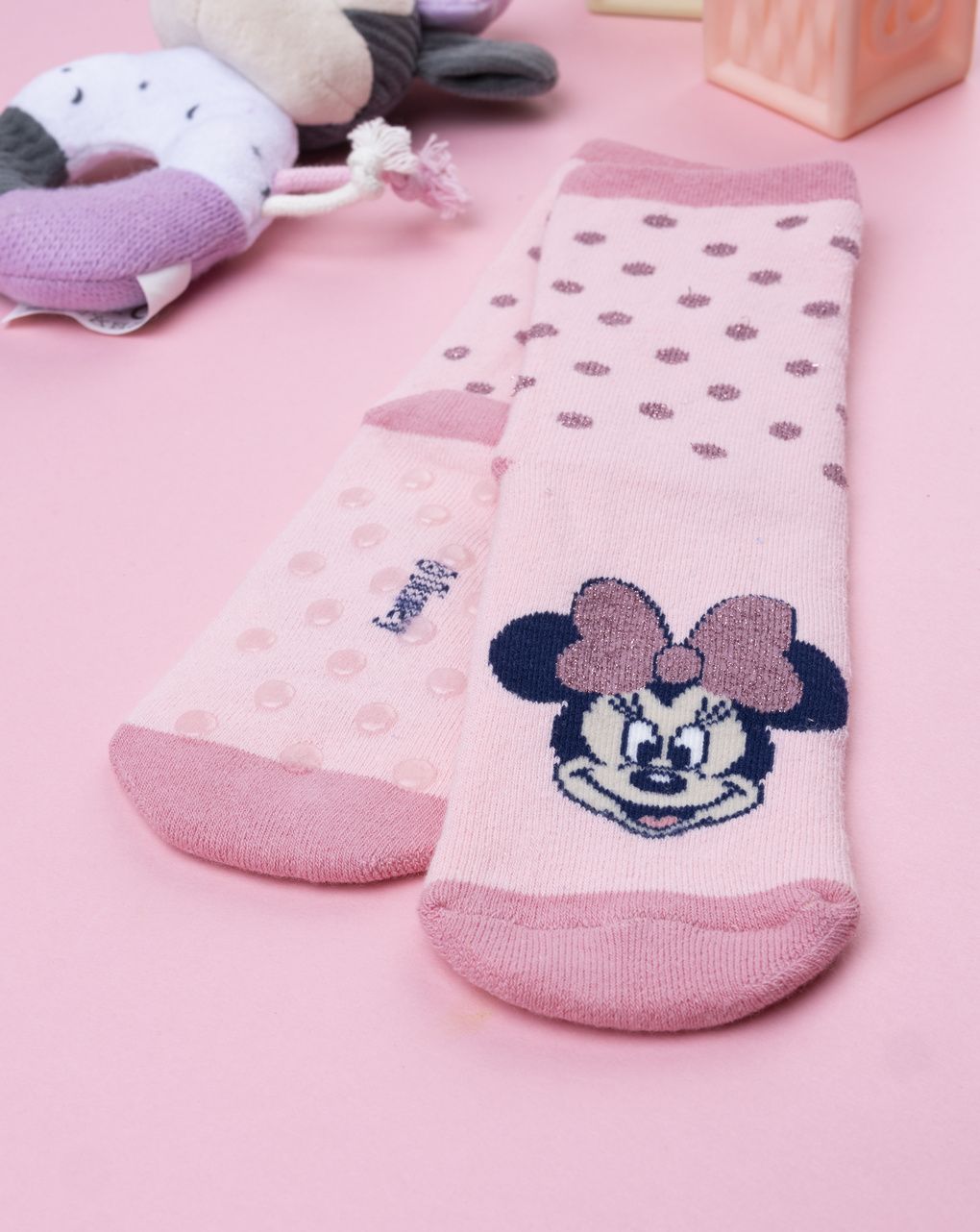 παιδικές αντιολισθητικές κάλτσες minnie για κορίτσι - Prénatal