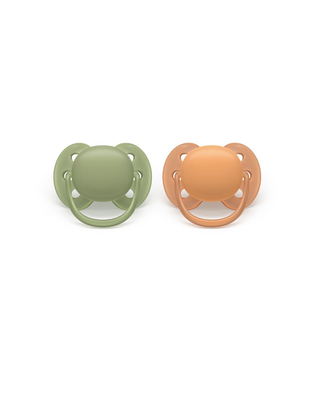 Philips avent ultra soft πιπίλες σιλικόνη 2τμχ 18 μηνών+ χακί/πορτοκαλί scf093/05 - Philips Avent