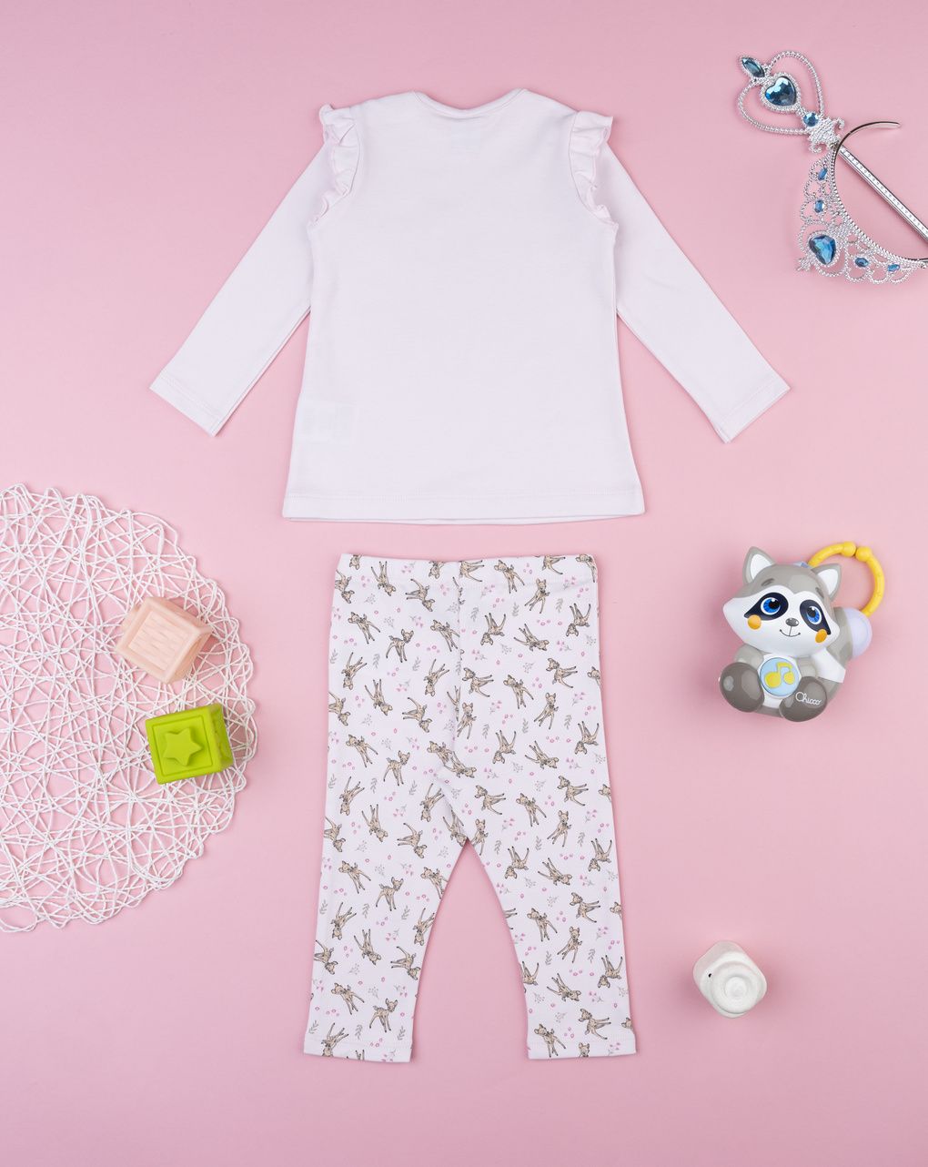 βρεφική πιτζάμα ροζ bambi για κορίτσι - Prénatal