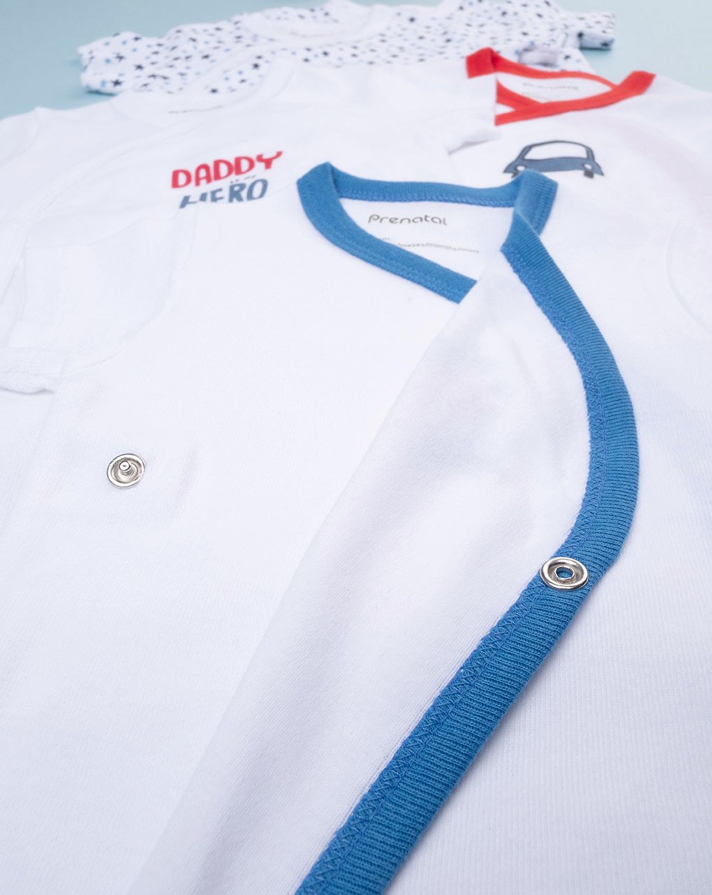 βρεφικά κορμάκια πακέτο x5 με αυτοκίνητα για αγόρι - Prénatal