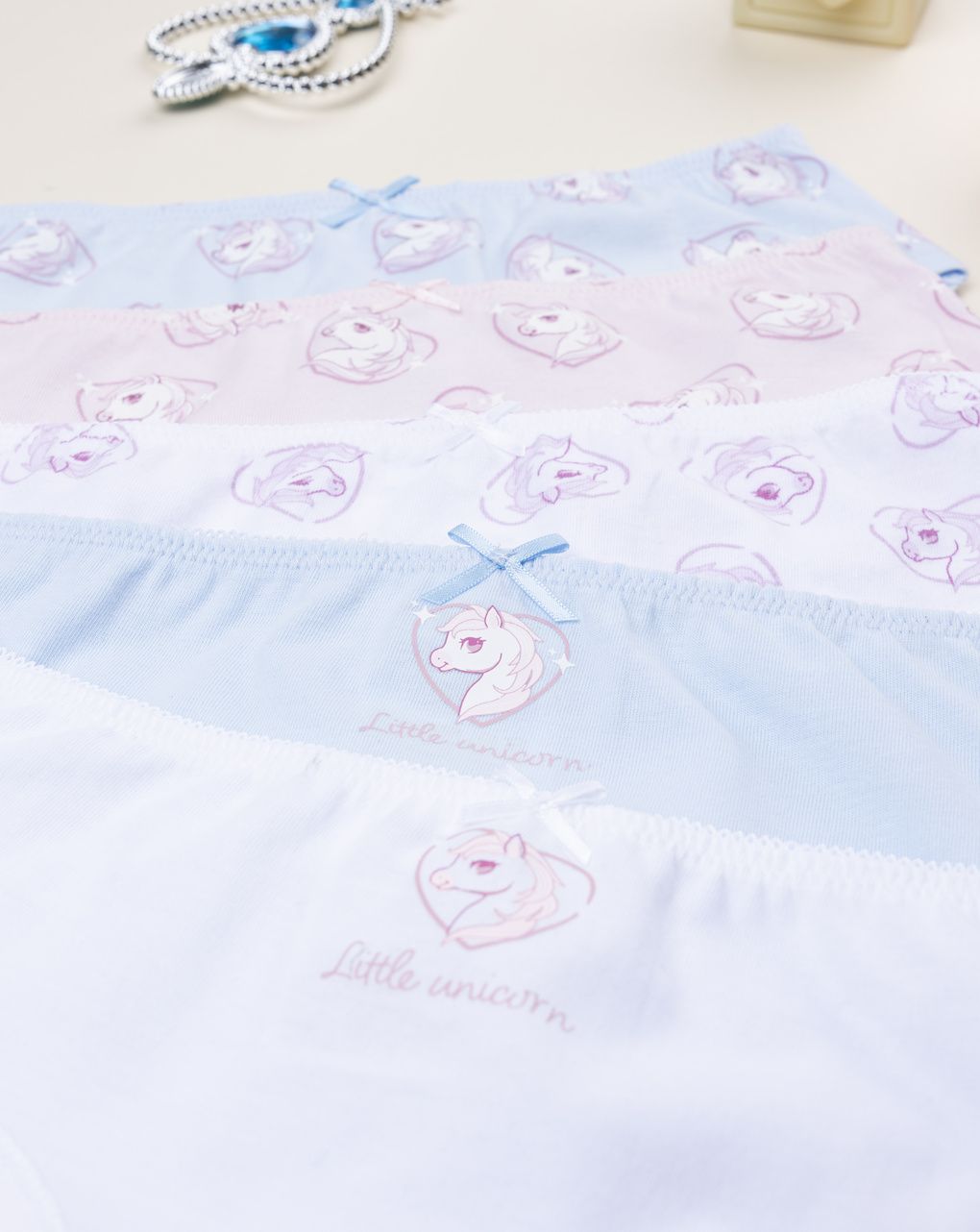 παιδικά σλιπ πακέτο x5 little unicorn για κορίτσι - Prénatal
