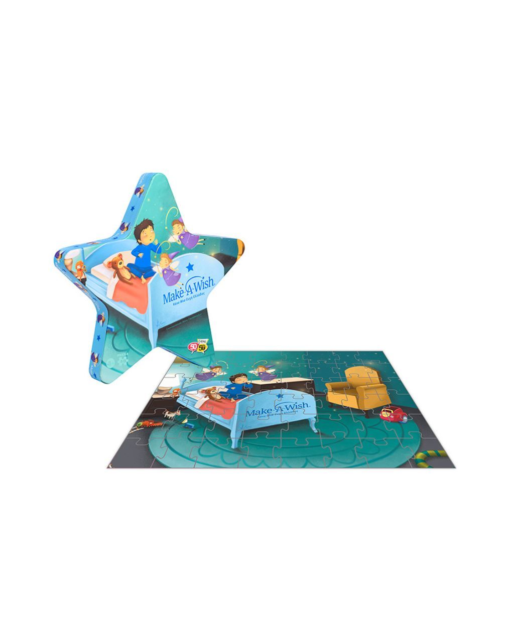 50/50 games παζλ κάνε-μια-ευχή ελλάδος (make-a-wish) 48τμχ 505319 - 50/50 GAMES