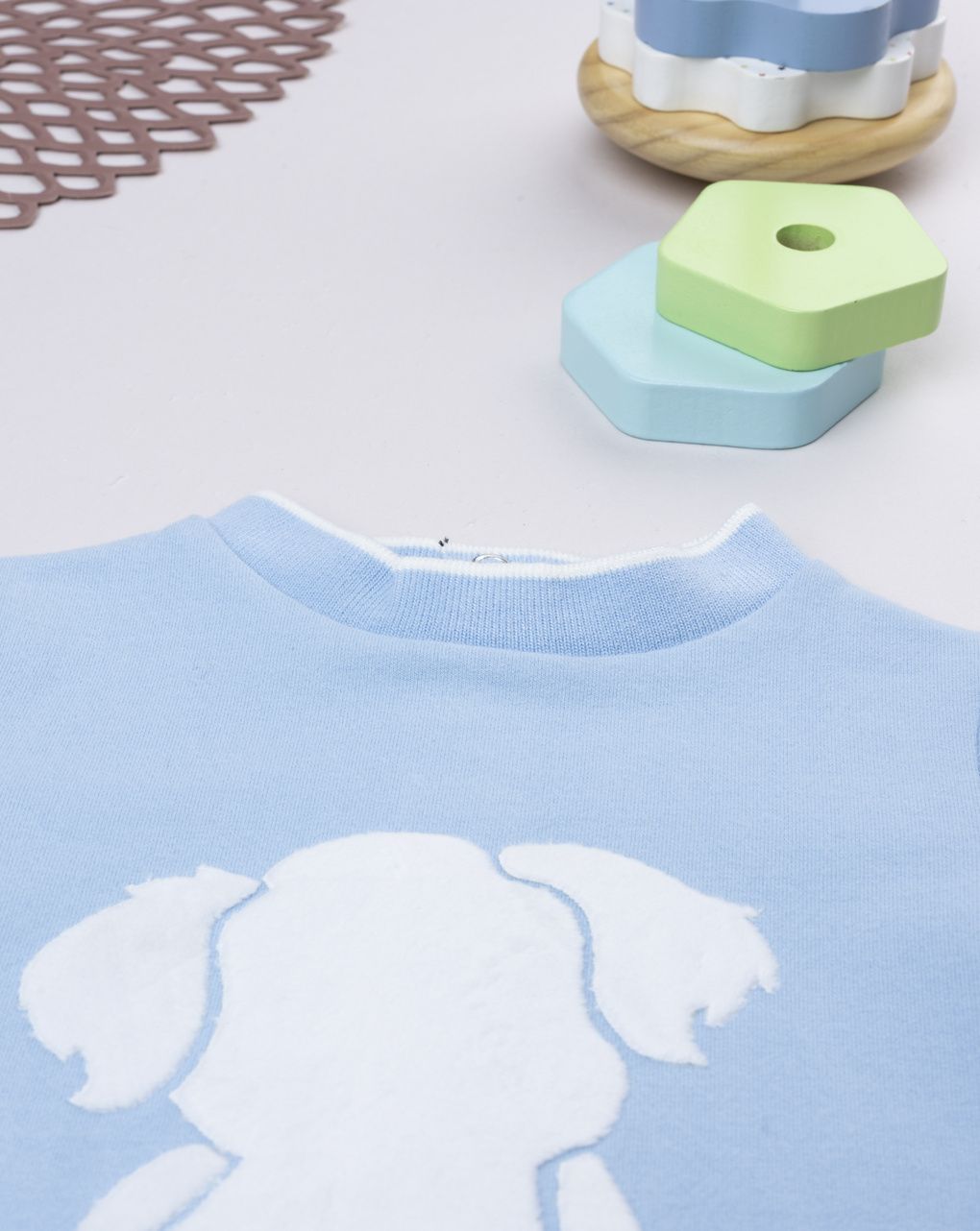 βρεφικό φορμάκι γαλάζιο με σκυλάκι για αγόρι - Prénatal