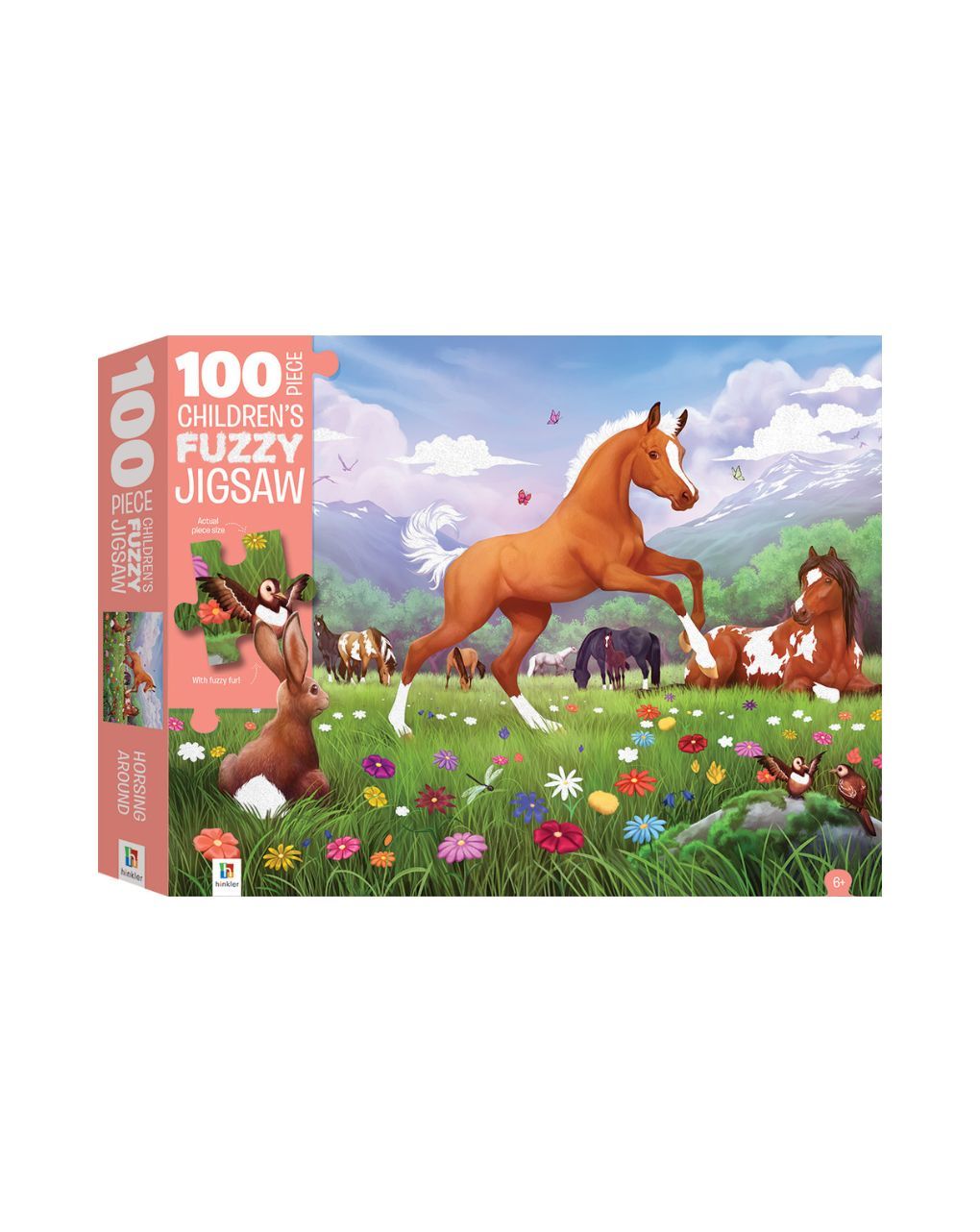 Hinkler παζλ touch and feel: horsing around fuzzy 100κομ. tj-9