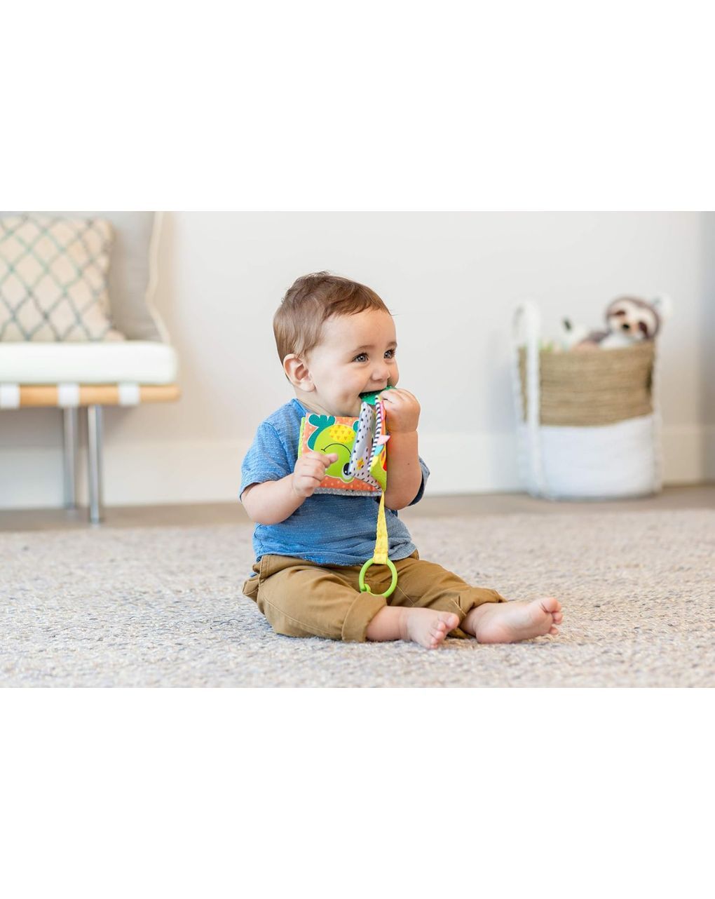 Infantino μαλακό βιβλίο link & squeak animal crinkle - INFANTINO
