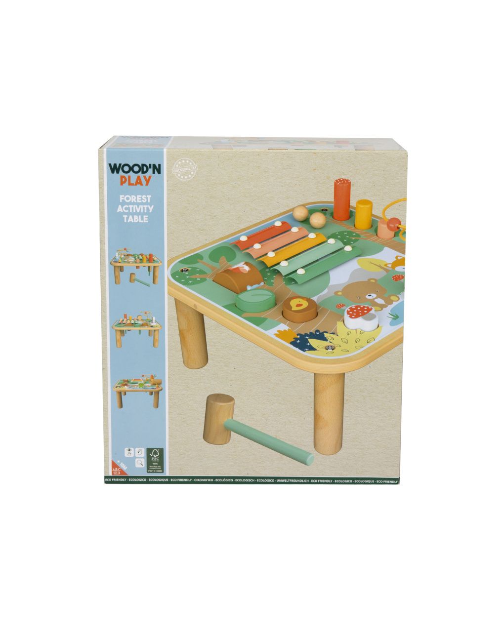 Wood ’n play ξύλινο τραπεζάκι δραστηριοτήτων “δάσος” - 