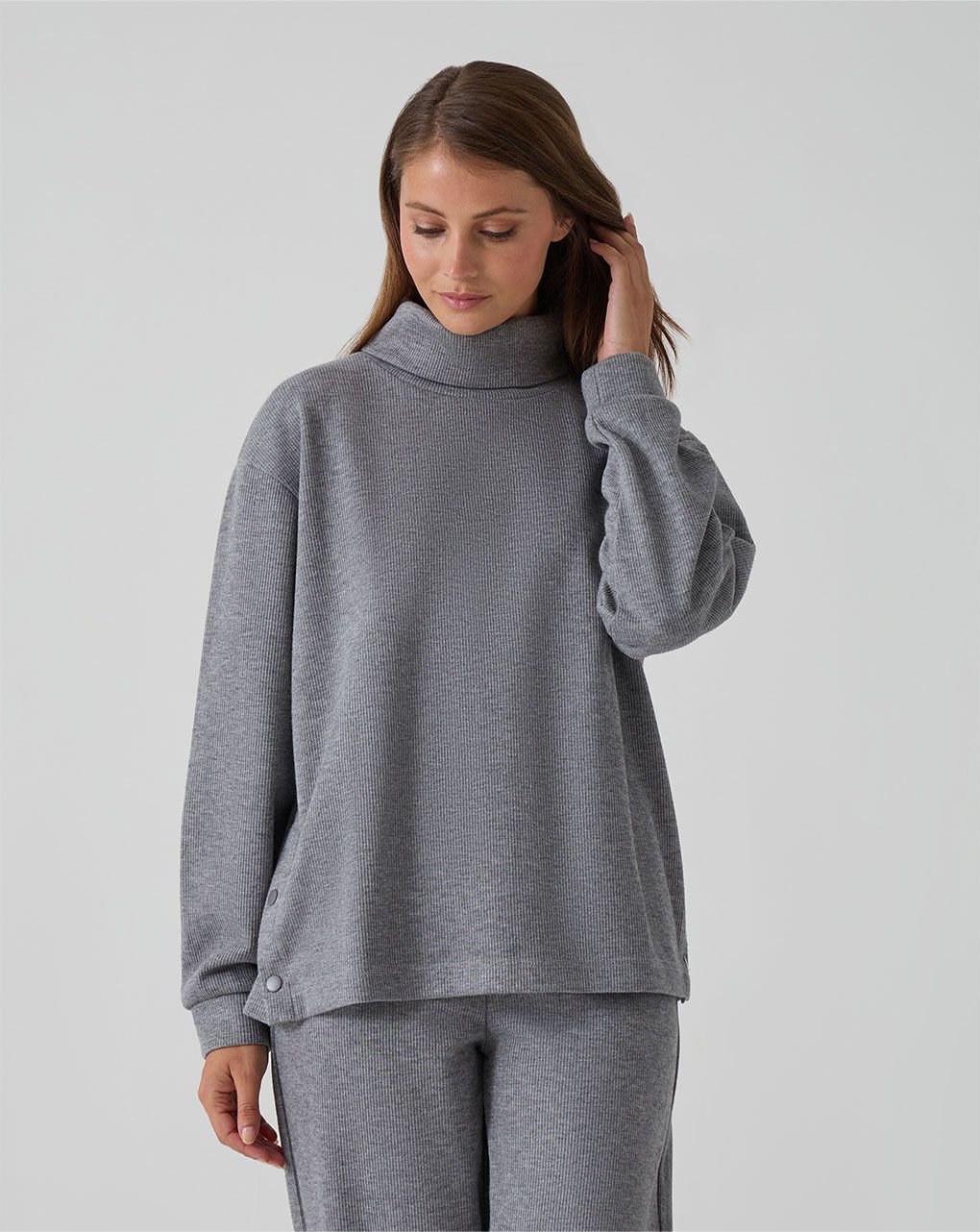γυναικείο πουλόβερ εγκυμοσύνης/θηλασμού γκρι - Prénatal