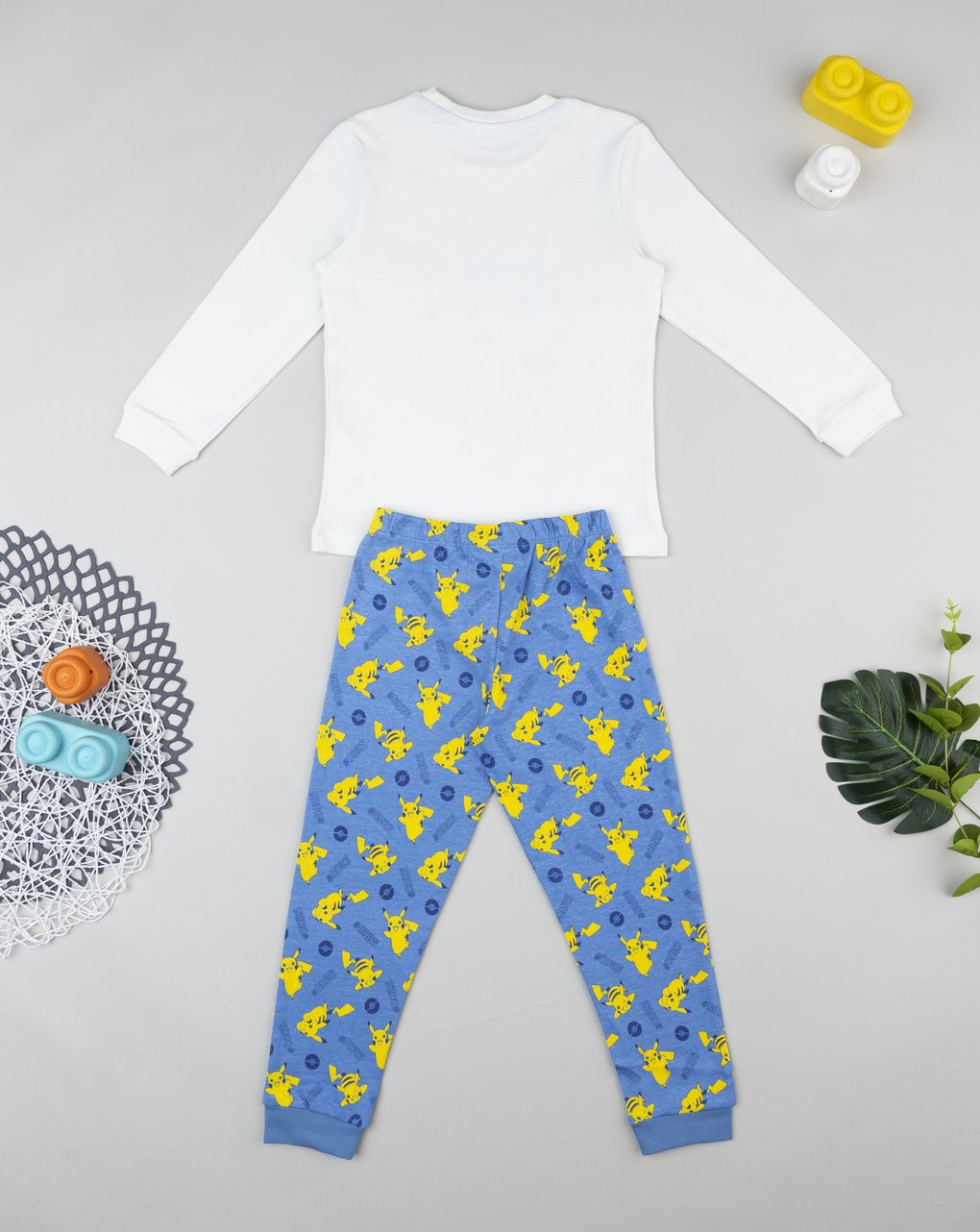 παιδική πιτζάμα λευκή/μπλε pokémon για αγόρι - Prénatal