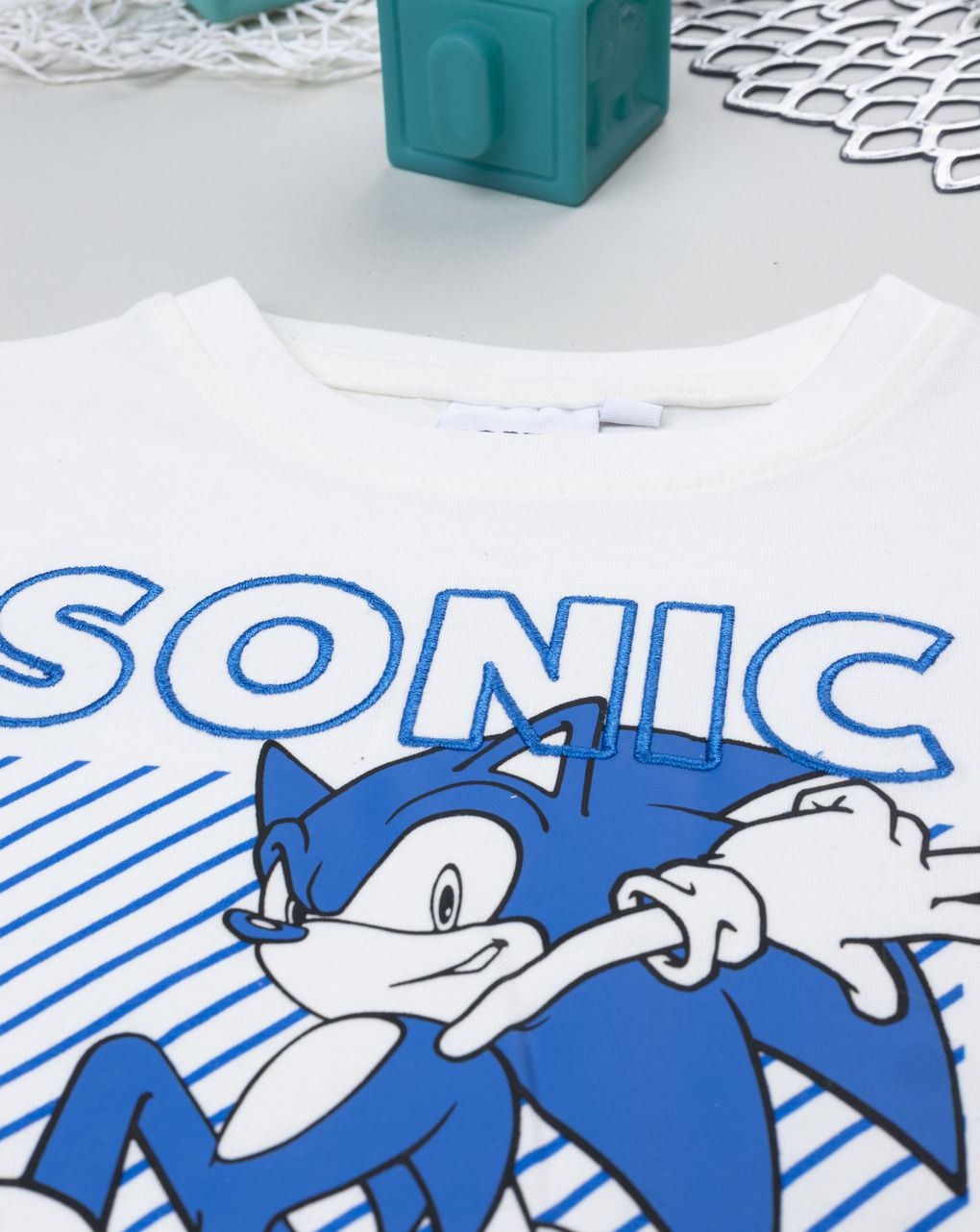 παιδική μπλούζα λευκή sonic για αγόρι - Prénatal