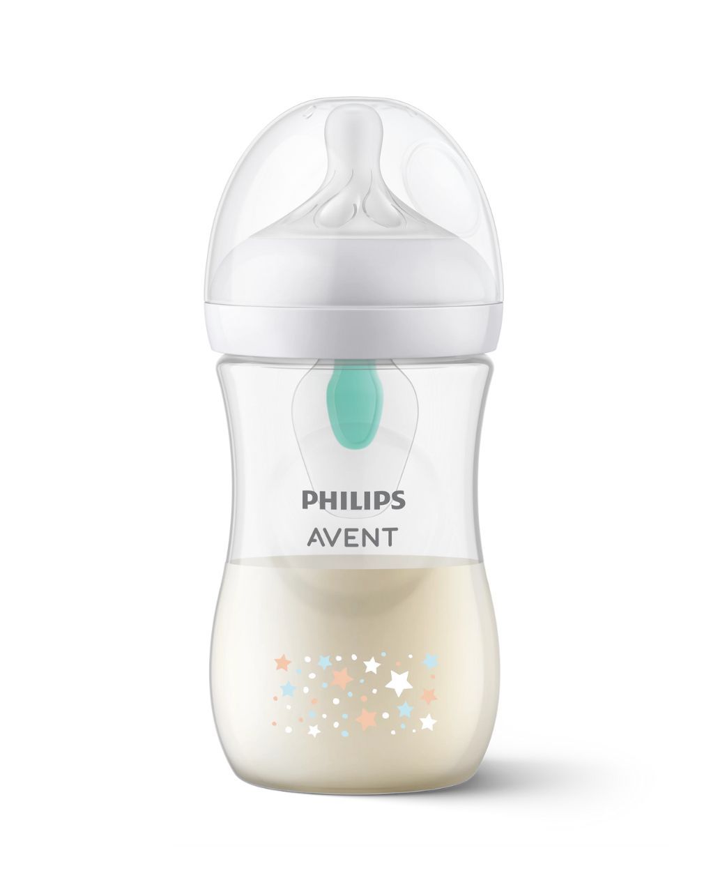 Philips avent πλαστικό μπιμπερό natural response με airfree valve 260ml 1m+ αστέρια και αρκουδάκι scy673/82 - Philips Avent