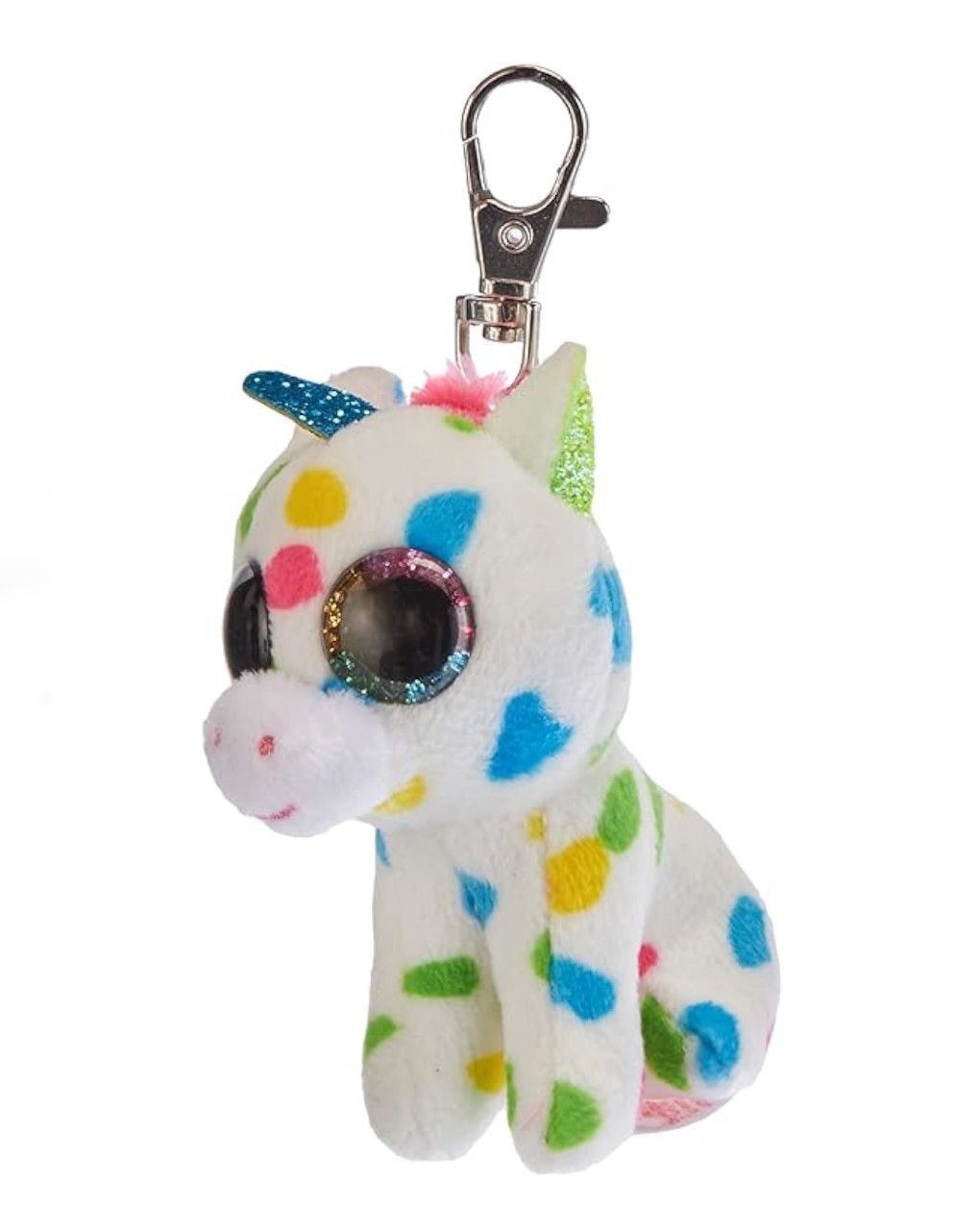 Ty beanie boos harmonie χνουδωτό μπρελόκ μονόκερος πιτσιλωτός λευκό 8.5cm 1607-35211 - TY