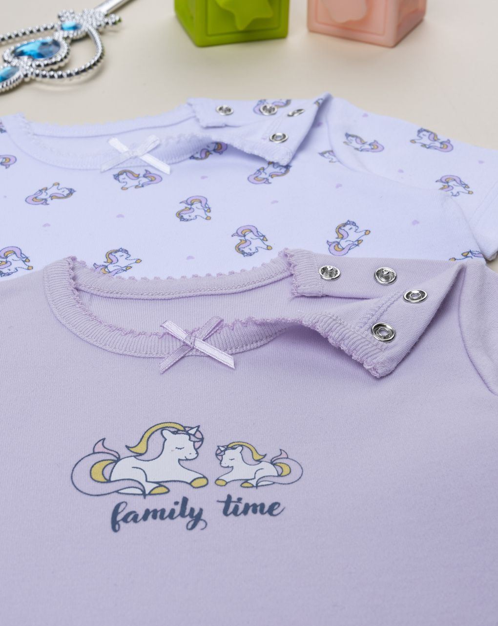 βρεφικά κορμάκια πακέτο x2 family time για κορίτσι - Prénatal