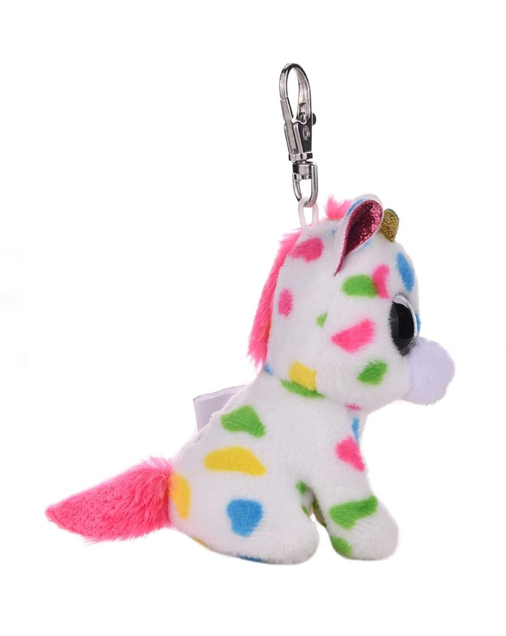 Ty beanie boos harmonie χνουδωτό μπρελόκ μονόκερος πιτσιλωτός λευκό 8.5cm 1607-35211 - TY