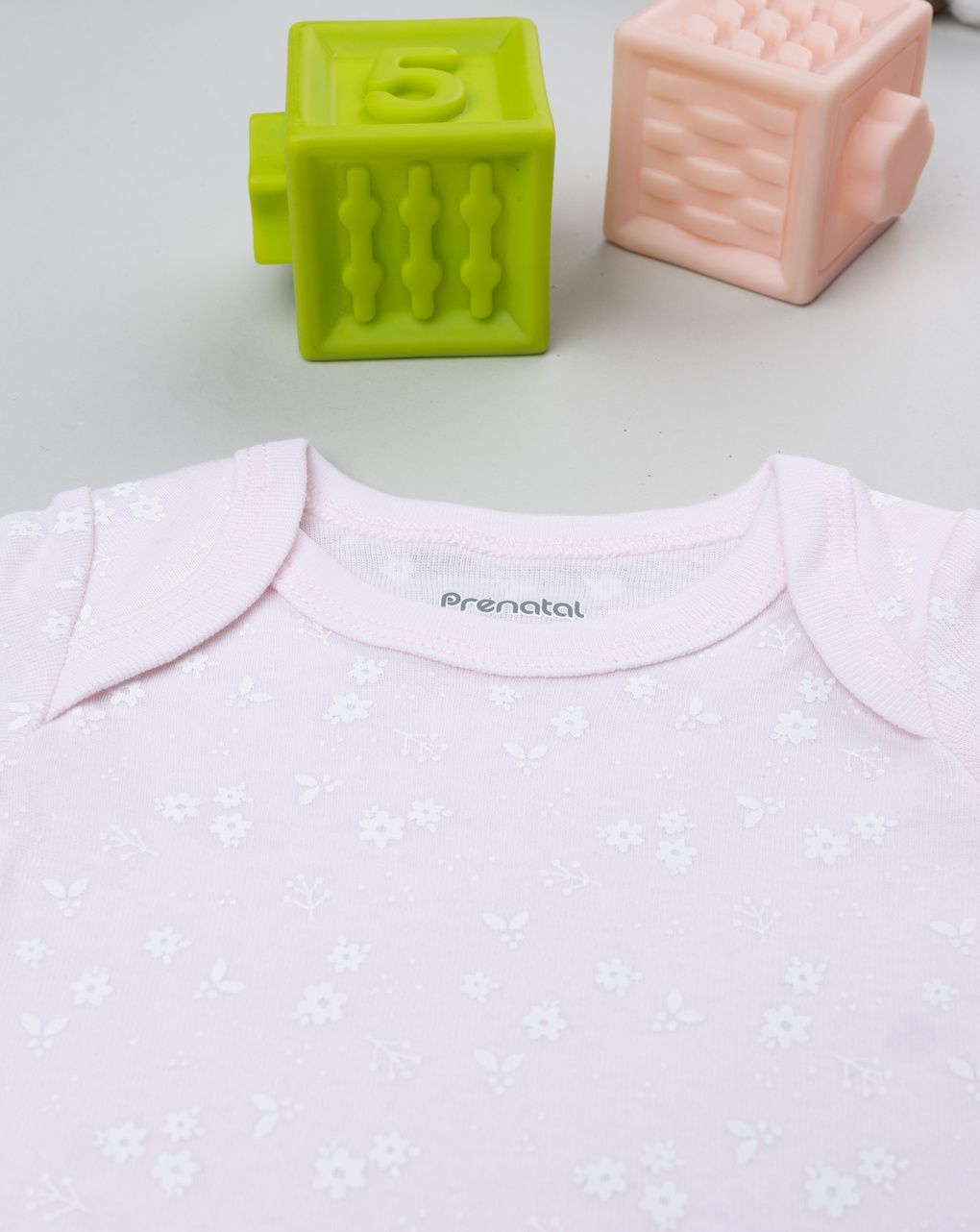 βρεφικό κορμάκι ροζ με λουλούδια για κορίτσι - Prénatal