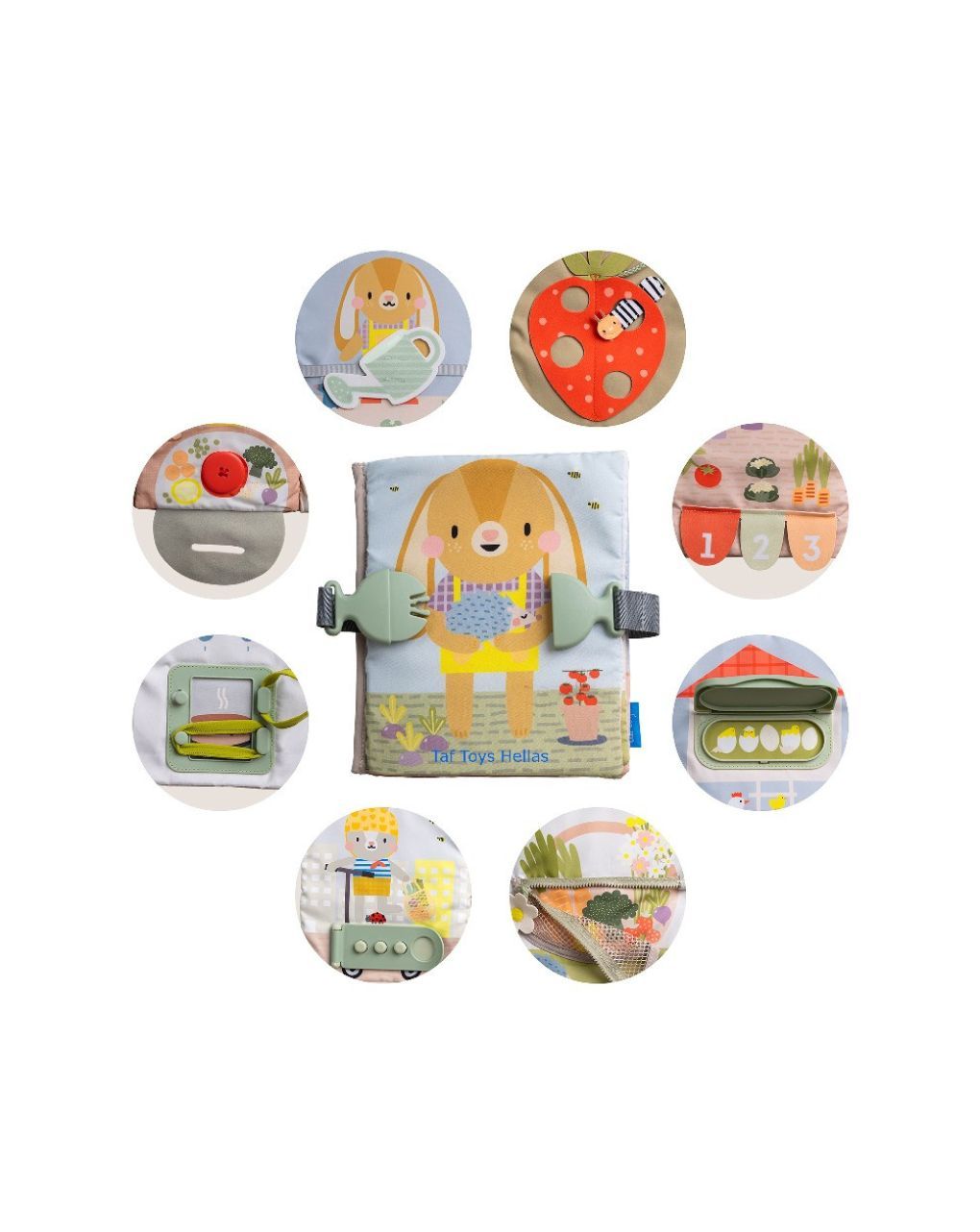 Taf toys βιβλίο my 1st busy book από ύφασμα t-13355