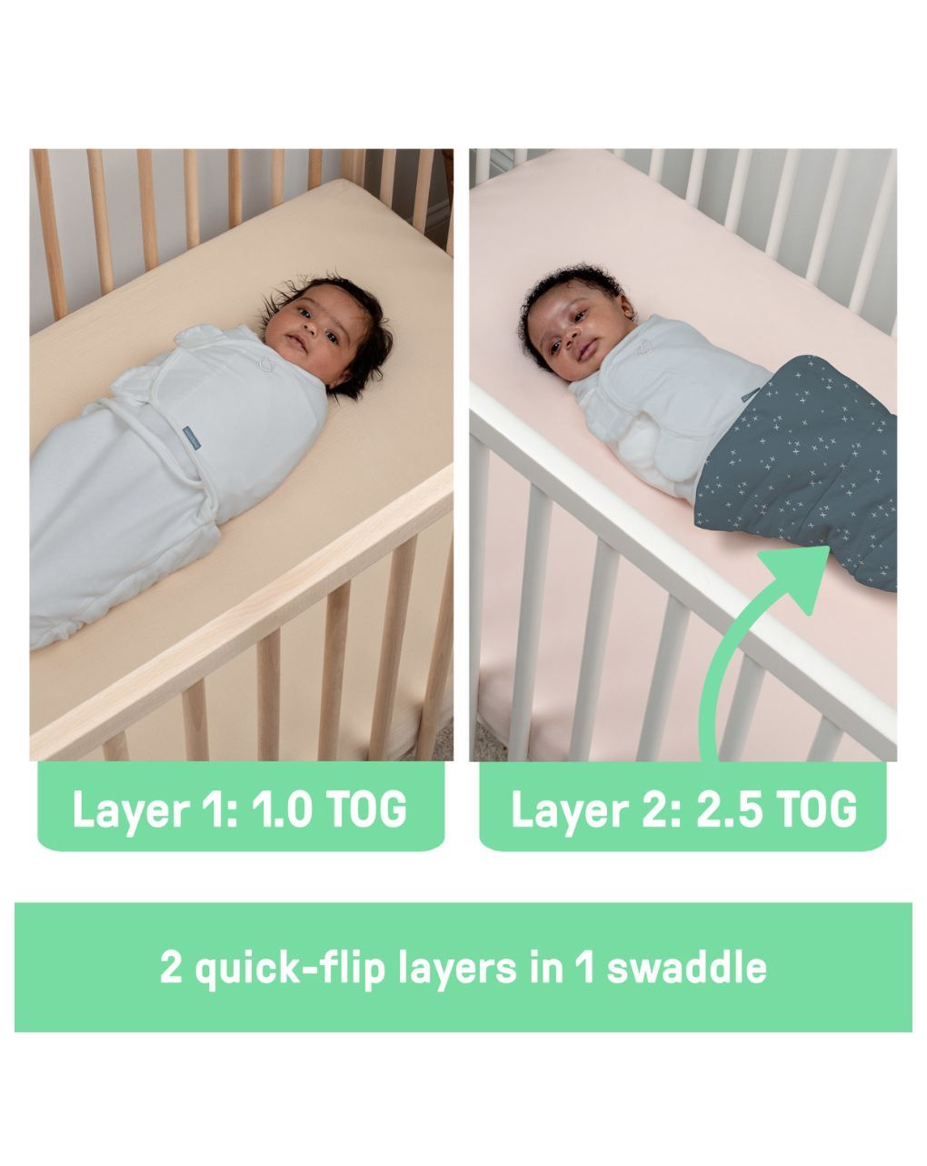 Swaddleme™ by ingenuity™  πάνα αγκαλιάς all season swaddle tiny tiles 1.0 & 2.5 tog 0-3m 17044 - Swaddleme