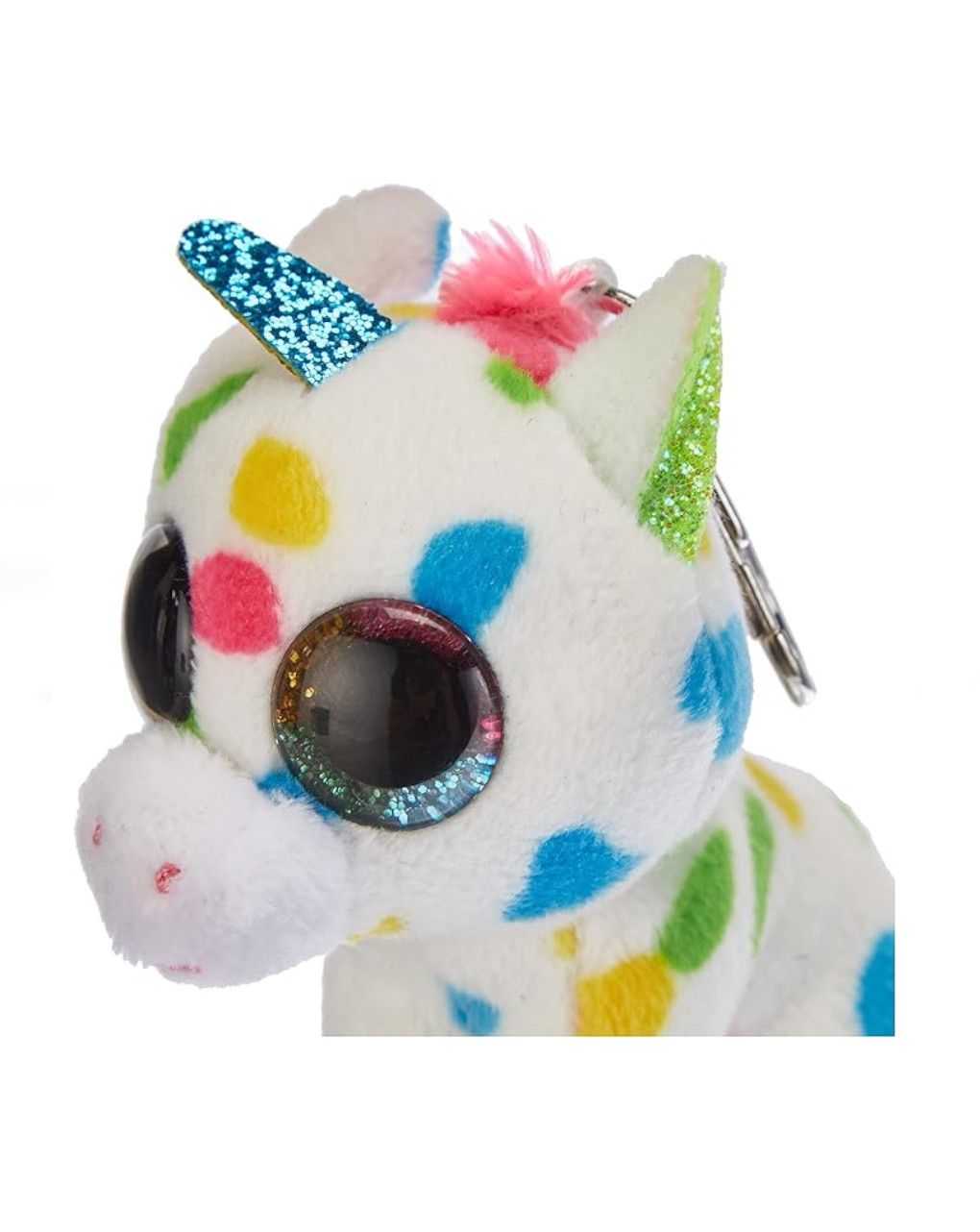 Ty beanie boos harmonie χνουδωτό μπρελόκ μονόκερος πιτσιλωτός λευκό 8.5cm 1607-35211 - TY