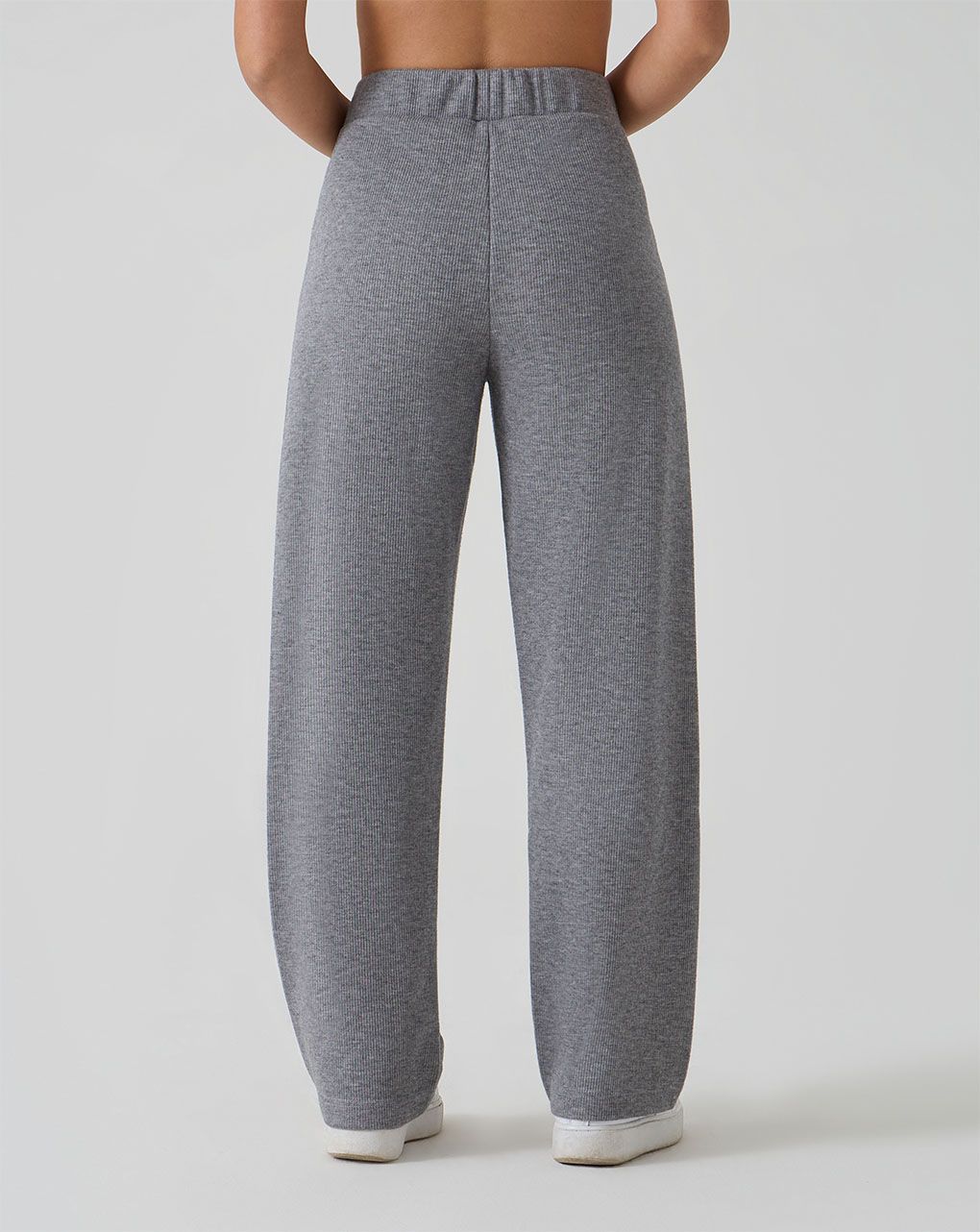 γυναικείο παντελόνι πλεκτό εγκυμοσύνης palazzo γκρι - Prénatal