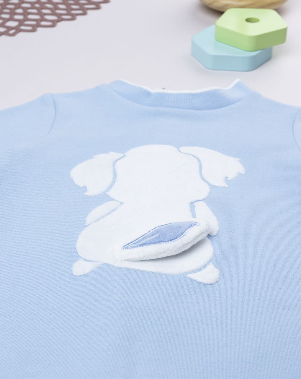 βρεφικό φορμάκι γαλάζιο με σκυλάκι για αγόρι - Prénatal