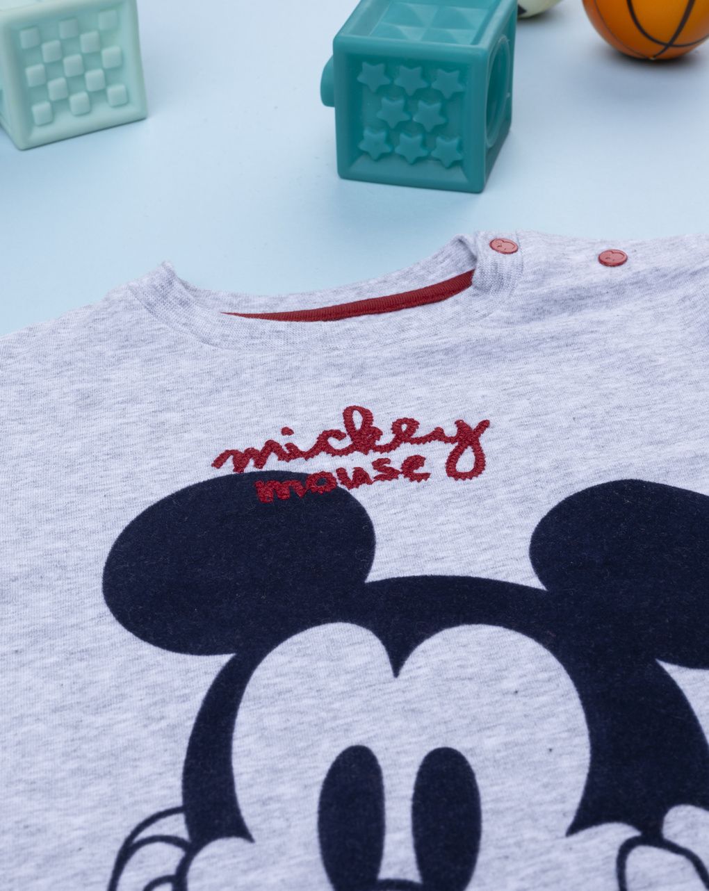 βρεφική μπλούζα γκρι mickey για αγόρι - Prénatal