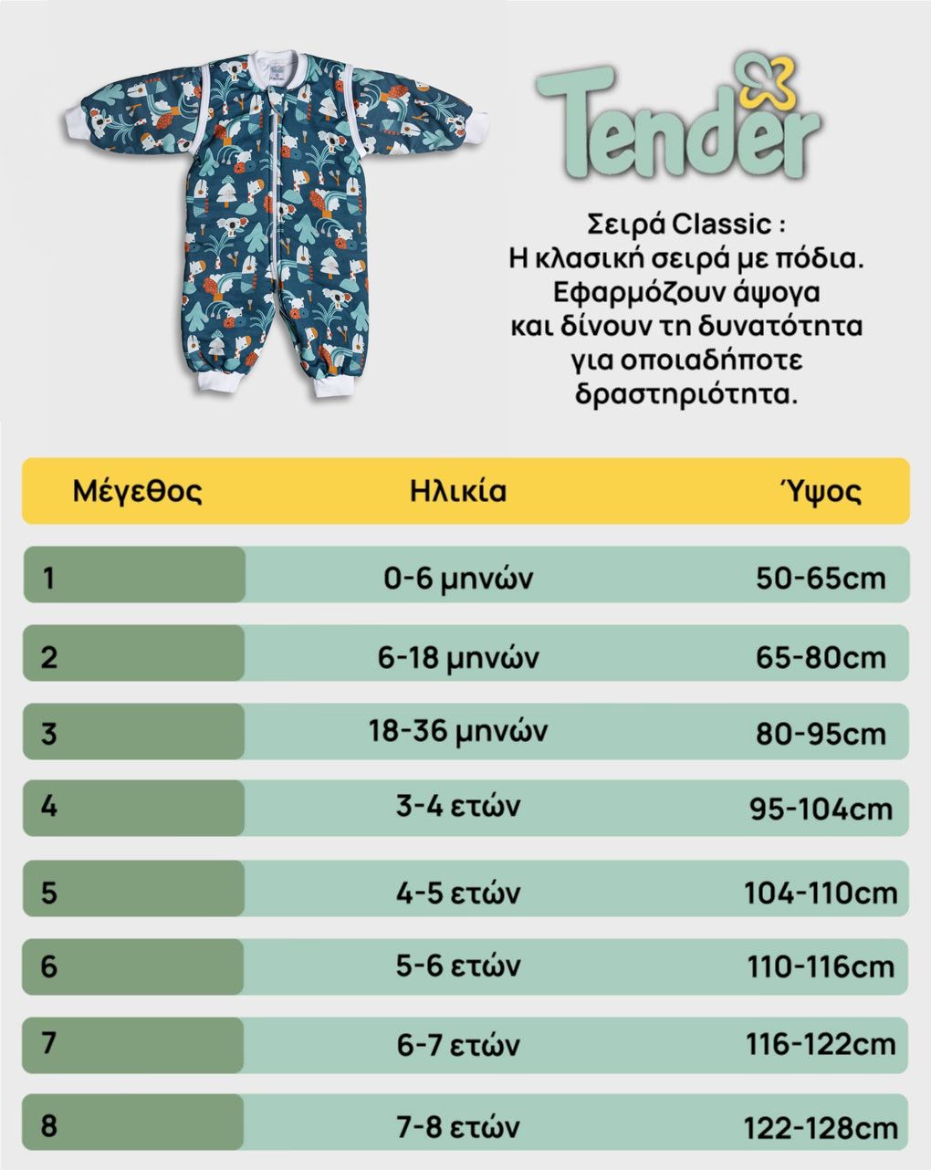 Tender υπνόσακος χειμερινός classic 2.5 tog trucks πράσινο 27121 - Tender