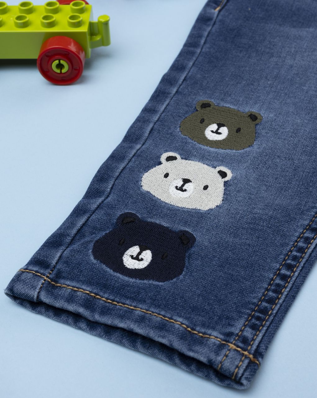 βρεφικό τζιν παντελόνι με αρκουδάκια για αγόρι - Prénatal