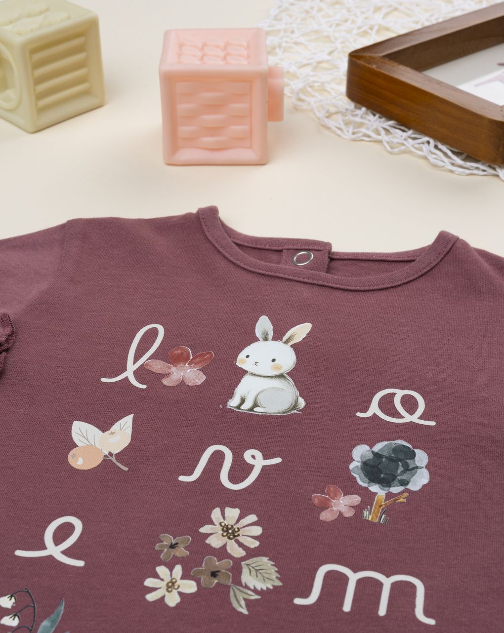 βρεφική μπλούζα σάπιο μήλο wood για κορίτσι - Prénatal