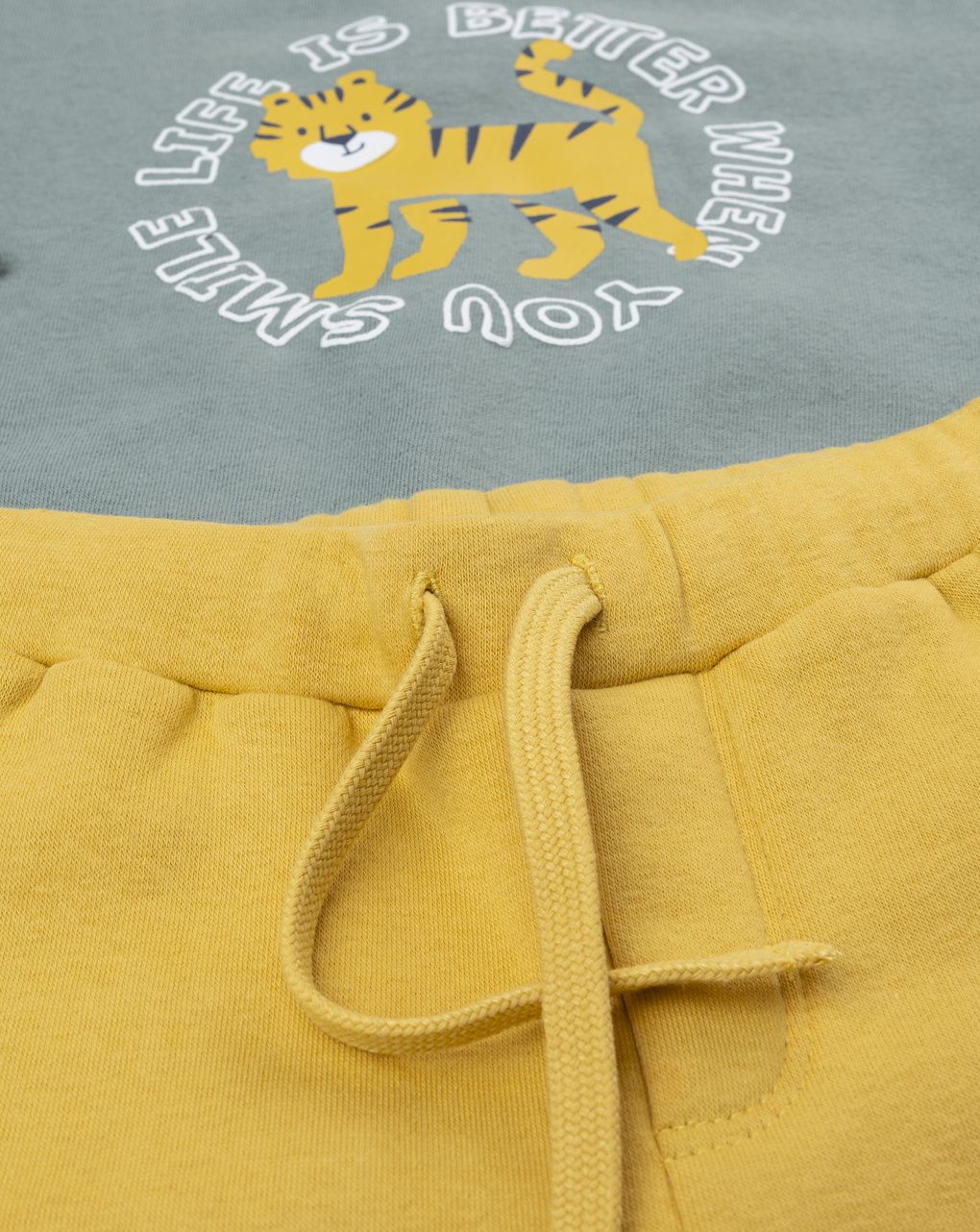 βρεφικό σετ μπλούζα φούτερ και φόρμα με τιγράκι για αγόρι - Prénatal