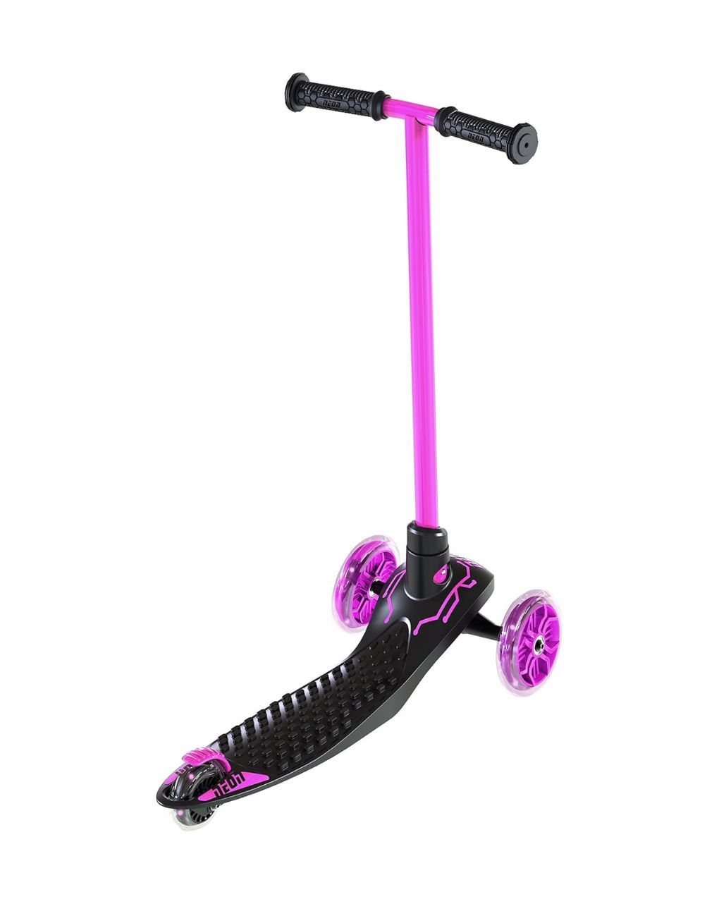 Yvolution πατίνι με 3 τροχούς neon glider led ροζ 53.100966 - Yvolution