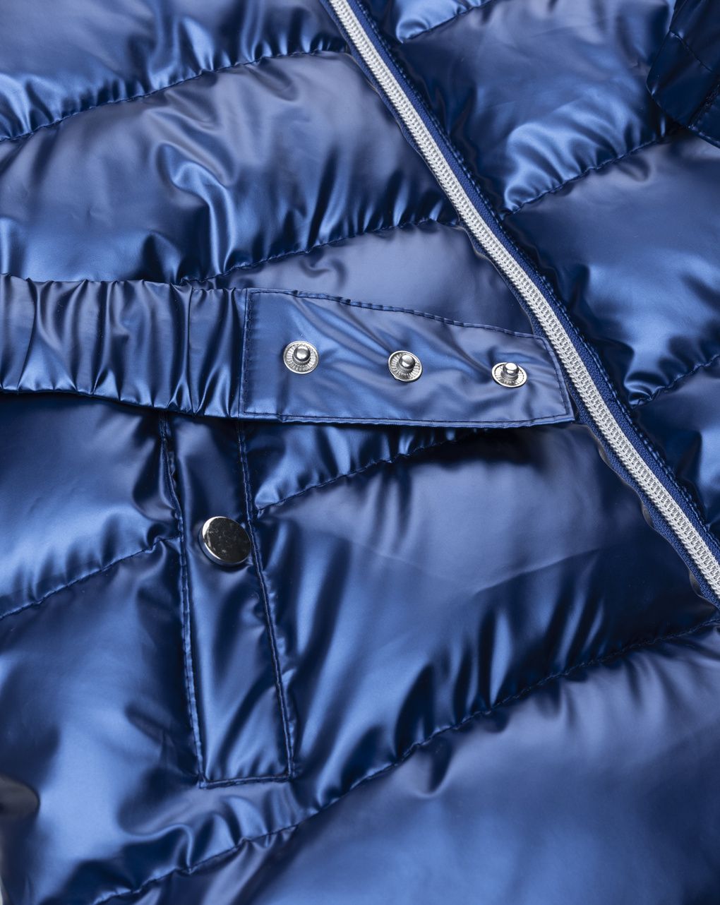 παιδικό μπουφάν puffer μπλε metallic για κορίτσι - Prénatal