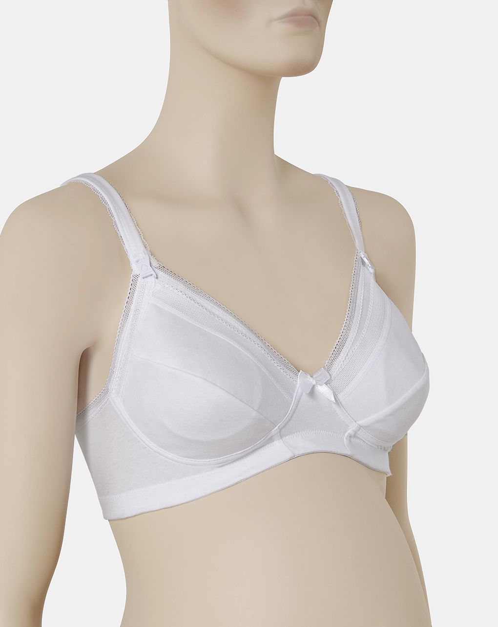 γυναικείο σουτιέν θηλασμού από βαμβακολίκρα λευκό cup d - Prénatal