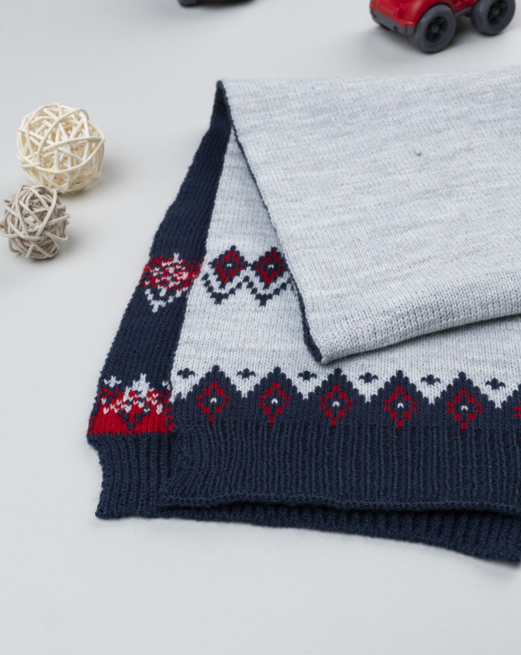 παιδικό κασκόλ γκρι/μπλε για αγόρι - Prénatal