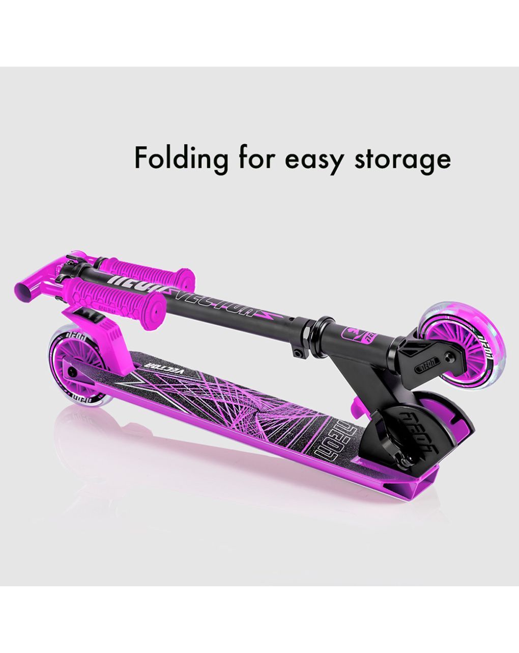 Yvolution πατίνι με 2 τροχούς neon vector ροζ 53.nt05p2 - Yvolution