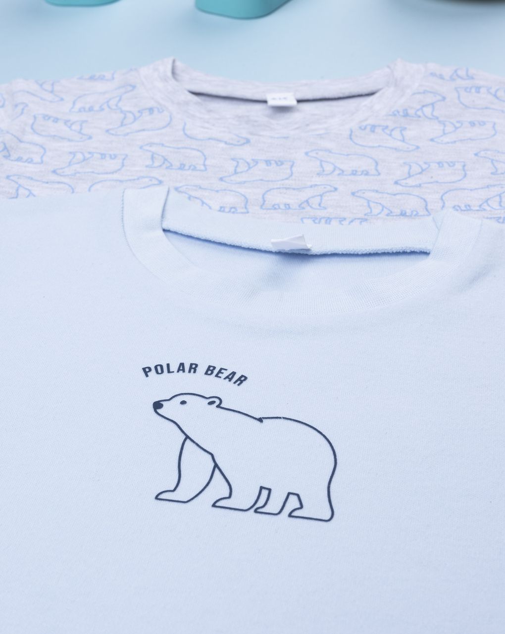 παιδικά φανελάκια γαλάζιο/γκρι με αρκούδες για αγόρι - Prénatal